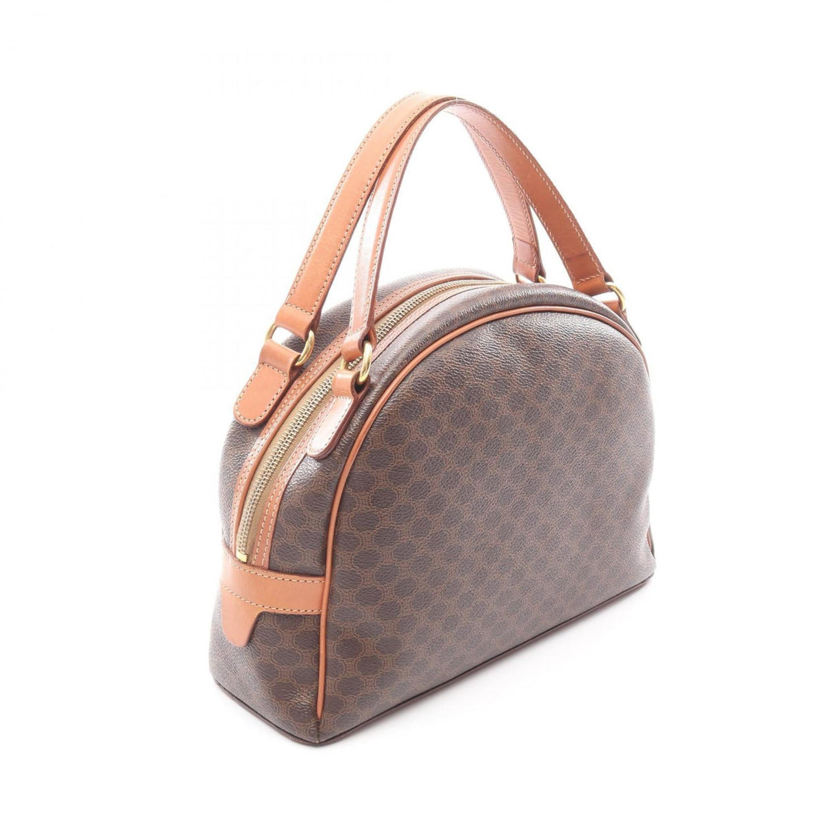 Celine Brown Coated Canvas Leather Handbag (Pre-Owned)