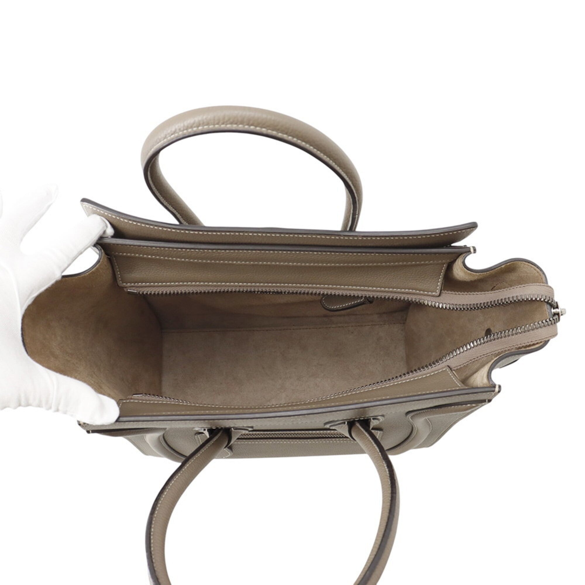 Celine Grayish Leather Handbag (Pre-Owned)