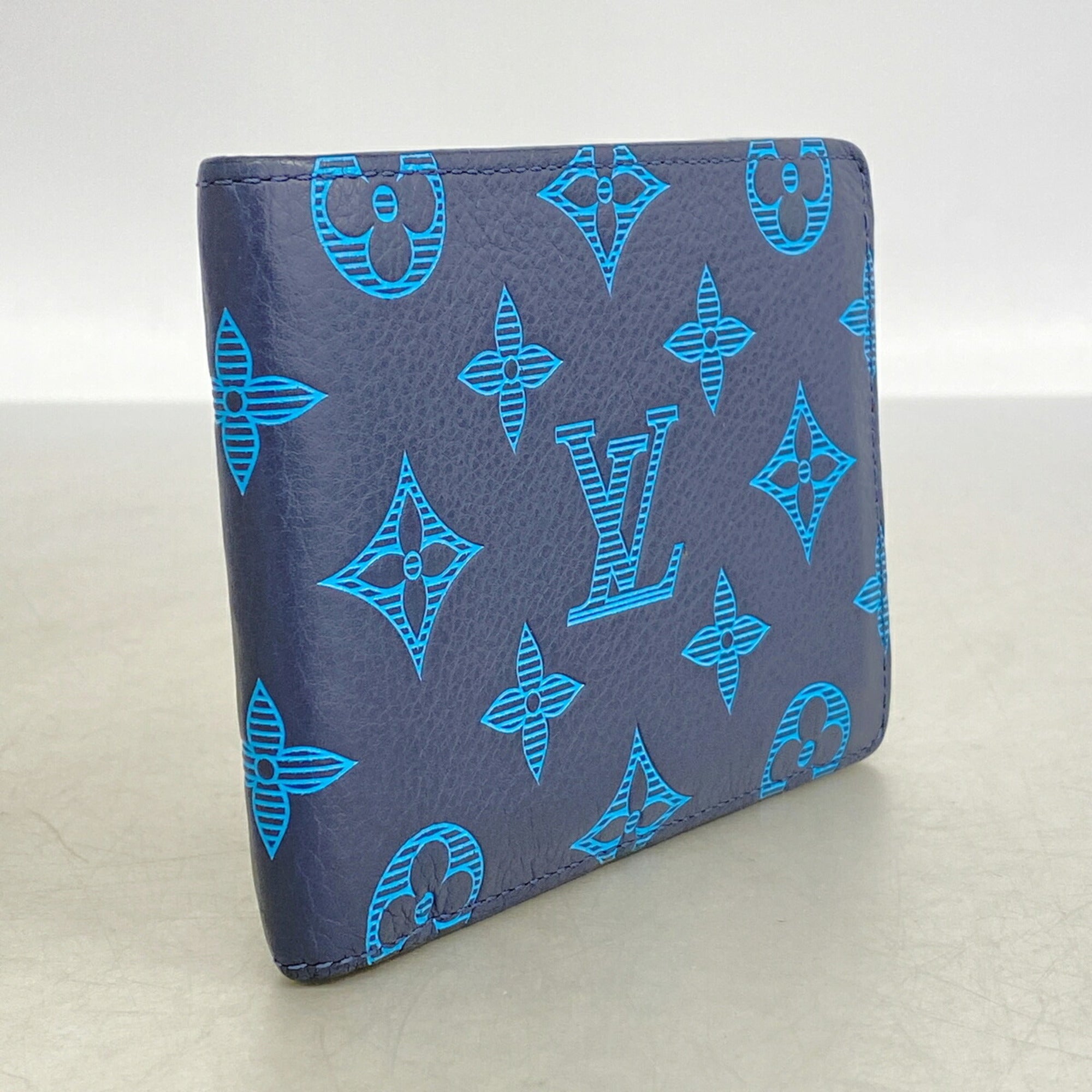Louis Vuitton Blue Bill Wallet (Bi-Fold) (Pre-Owned)