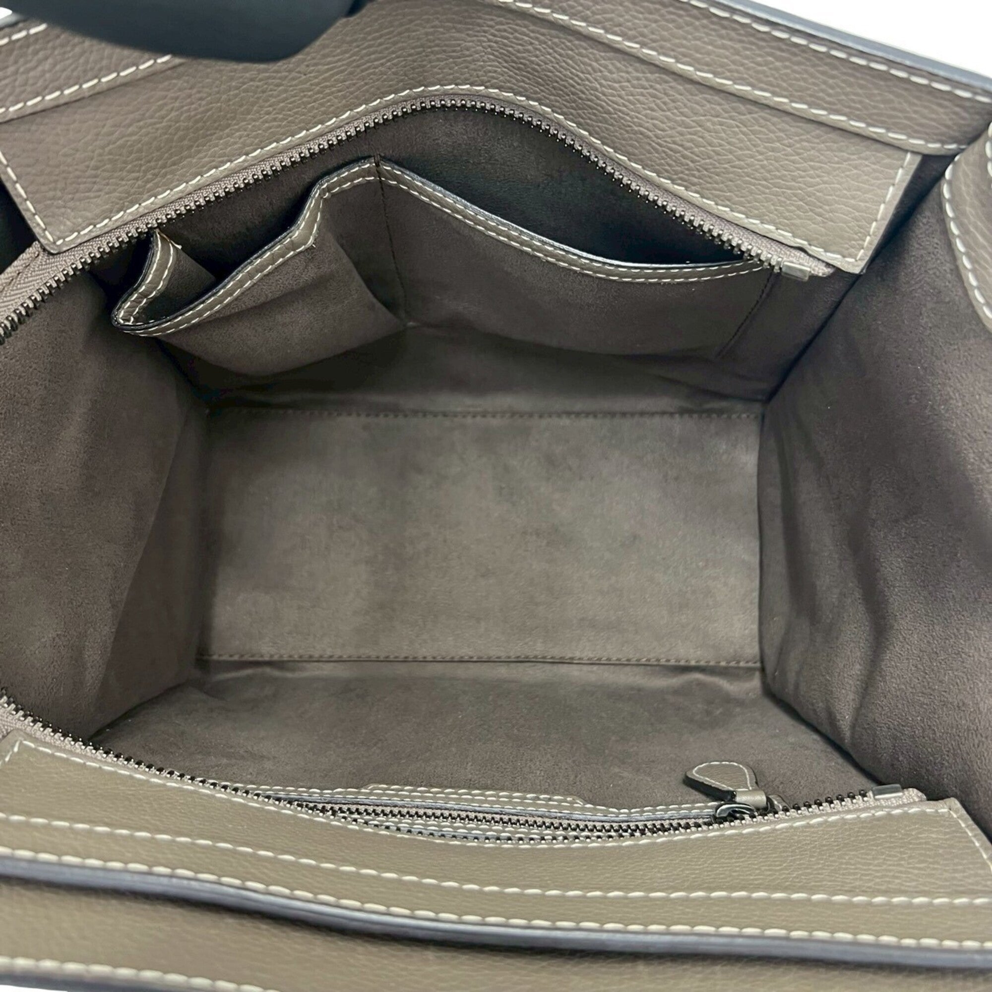 Celine Beige Leather Handbag Tote Bag (Pre-Owned)
