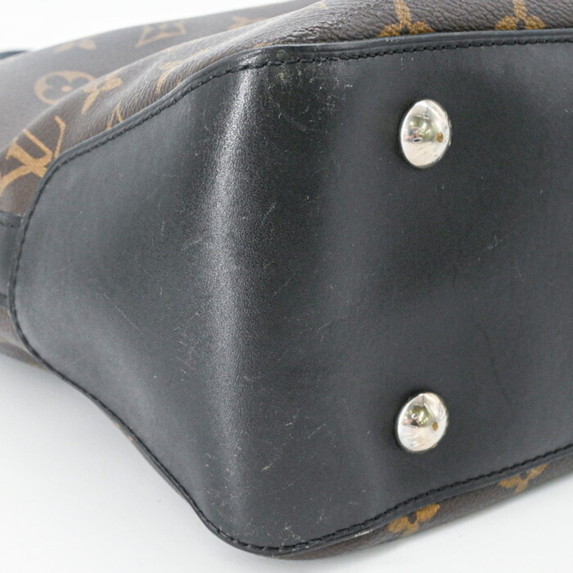 Louis Vuitton Black Brown Monogram Shoulder Bag Tote Bag (Pre-Owned)