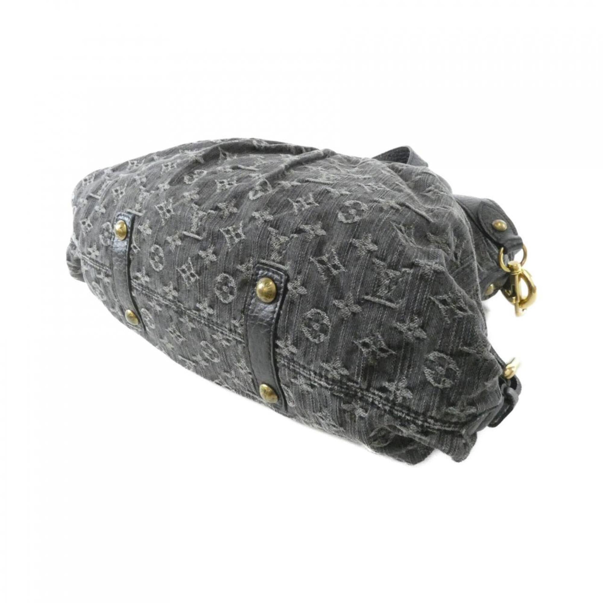 Louis Vuitton Black Denim Canvas Handbag (Pre-Owned)