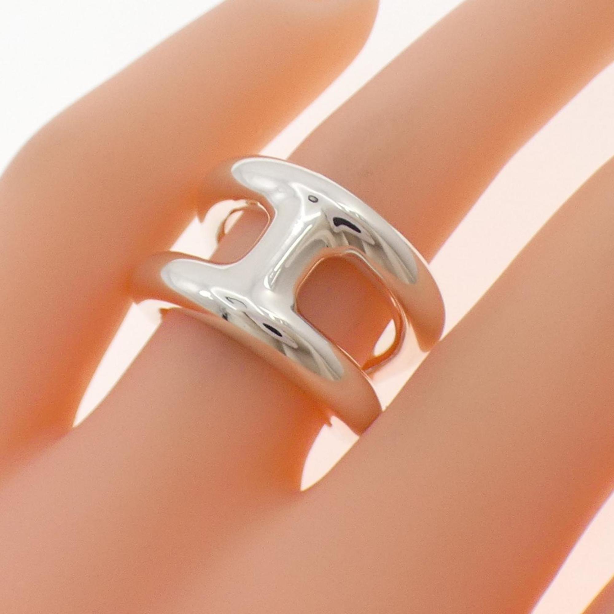 Hermes Silver 925 Band Ring (Pre-Owned)