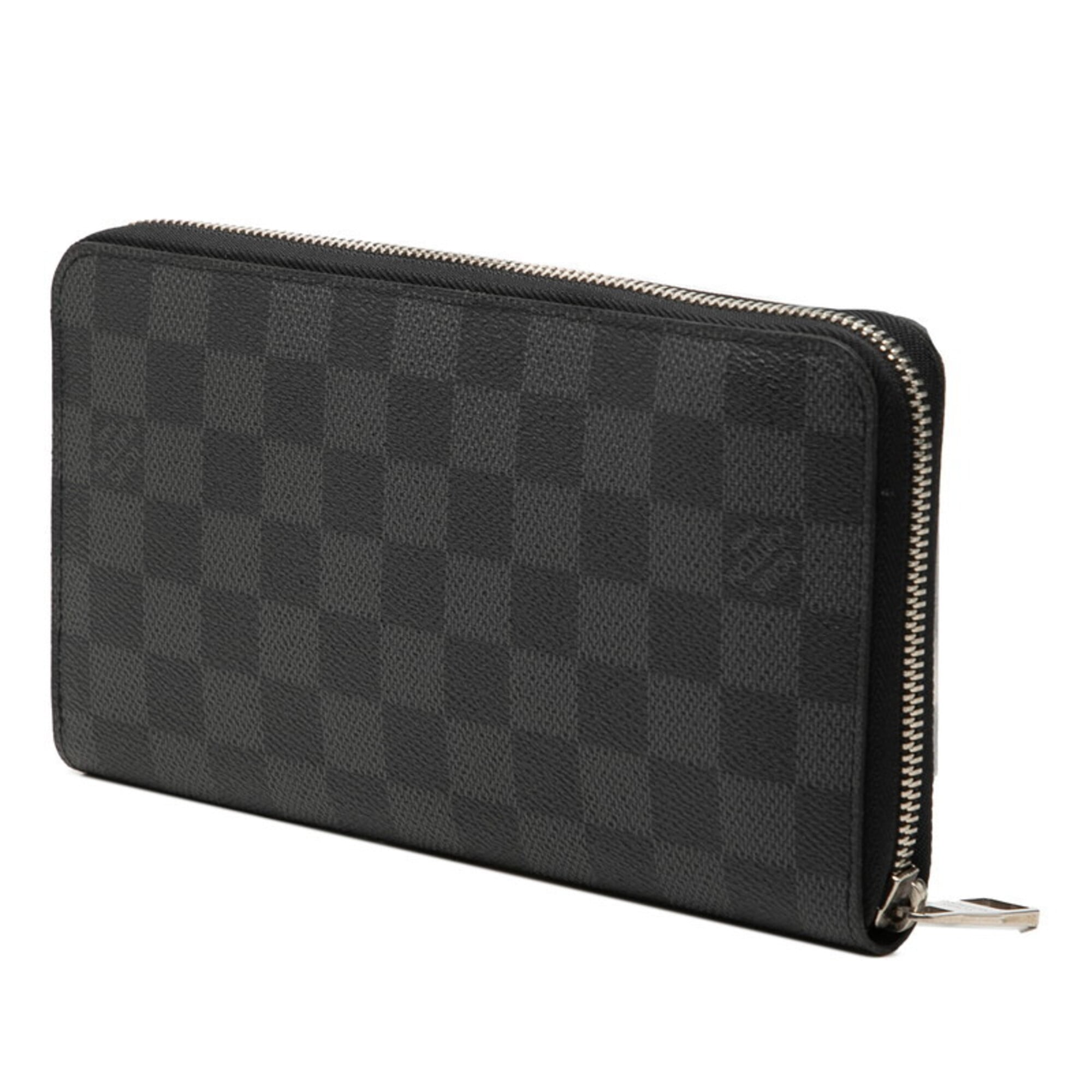 Louis Vuitton Damier Graphite Black Pvc Leather Long Wallet (Bi-Fold) (Pre-Owned)