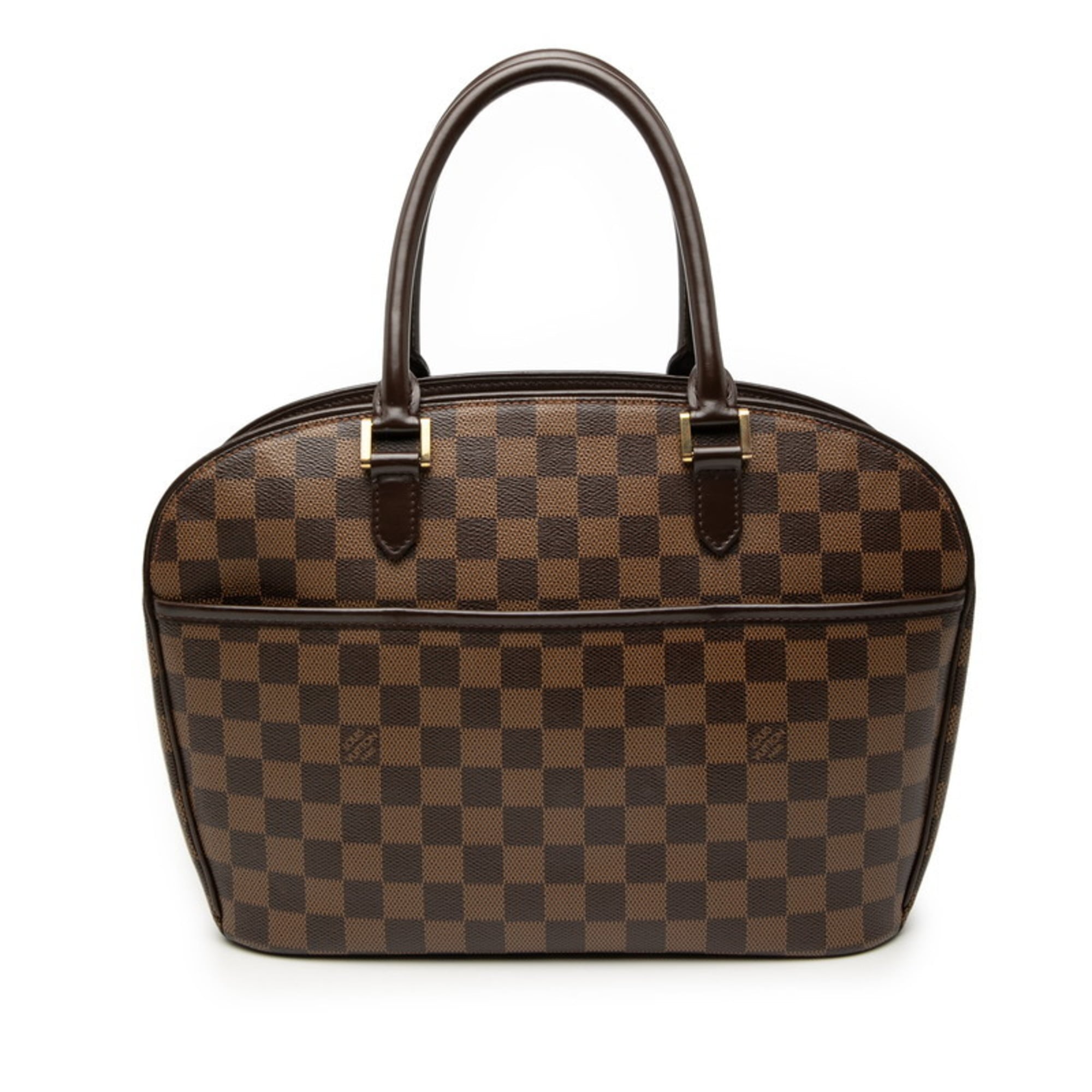 Louis Vuitton Brown Damier Canvas Leather Handbag (Pre-Owned)