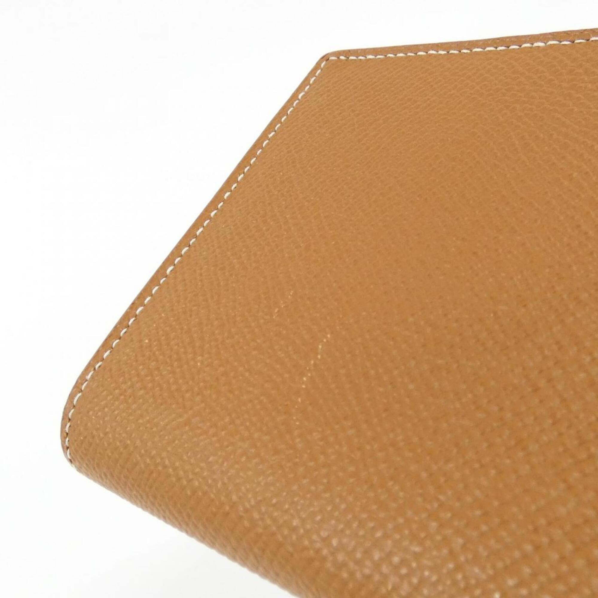 Hermes Brown Epsom Leather Long Wallet (Bi-Fold) (Pre-Owned)
