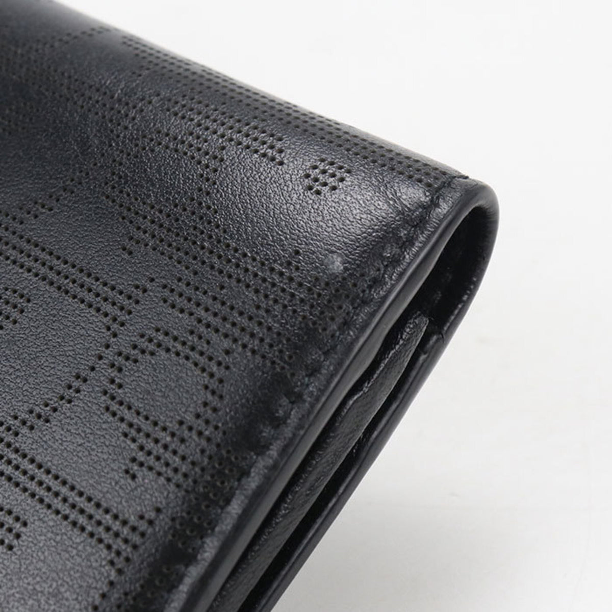 Christian Dior Black Leather Long Wallet (Bi-Fold) (Pre-Owned)