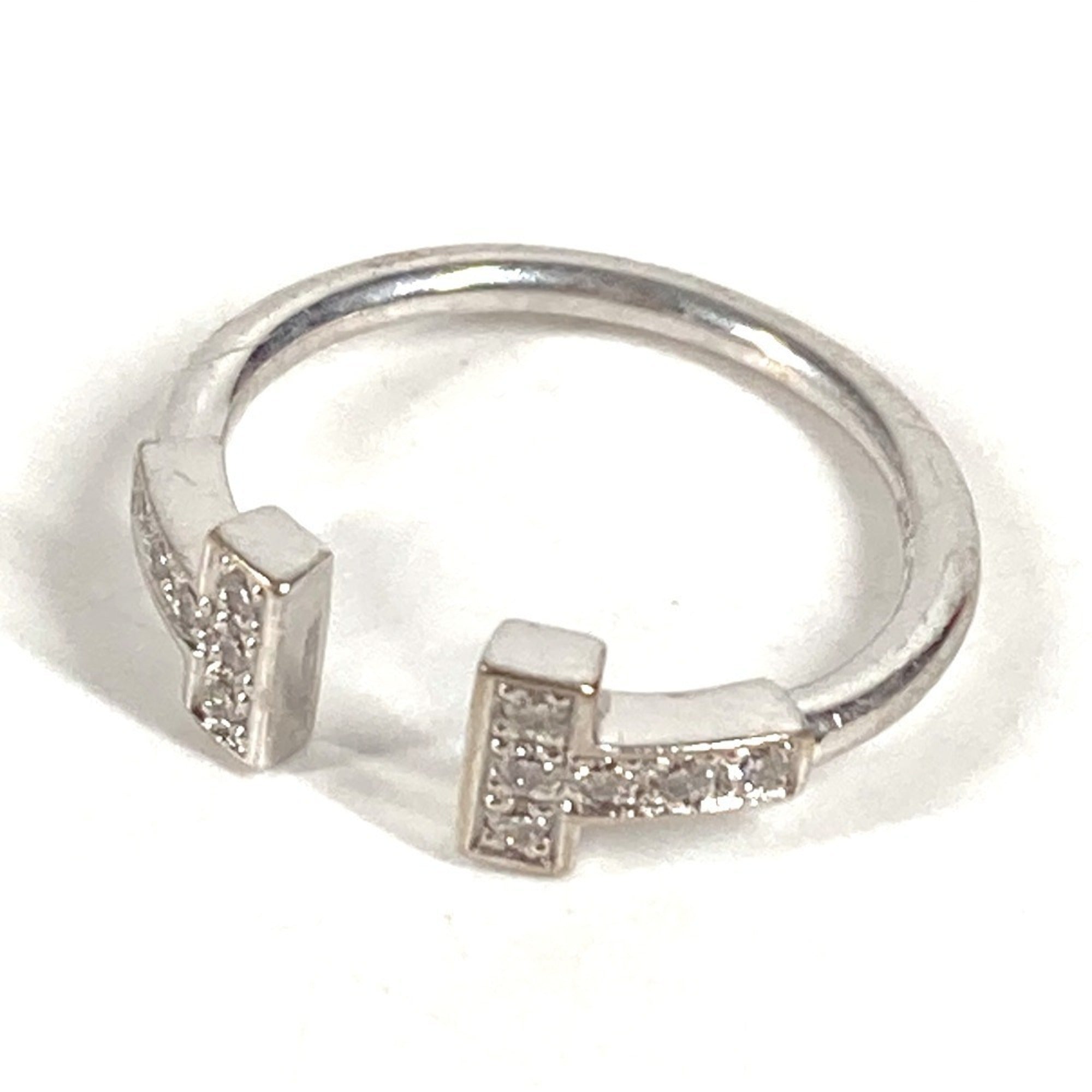 Tiffany Silver White Gold (18K) Band Ring (Pre-Owned)