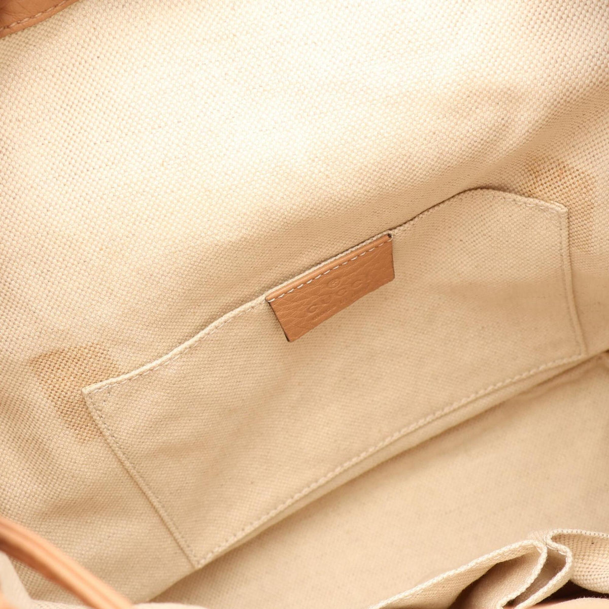 Gucci Beige Leather Backpack (Pre-Owned)