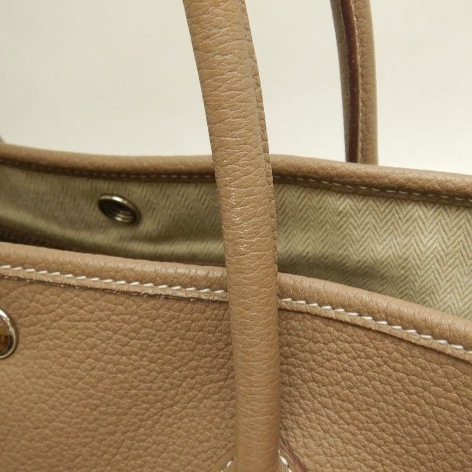 Hermes Etoupe Gray Negonda Leather Handbag (Pre-Owned)