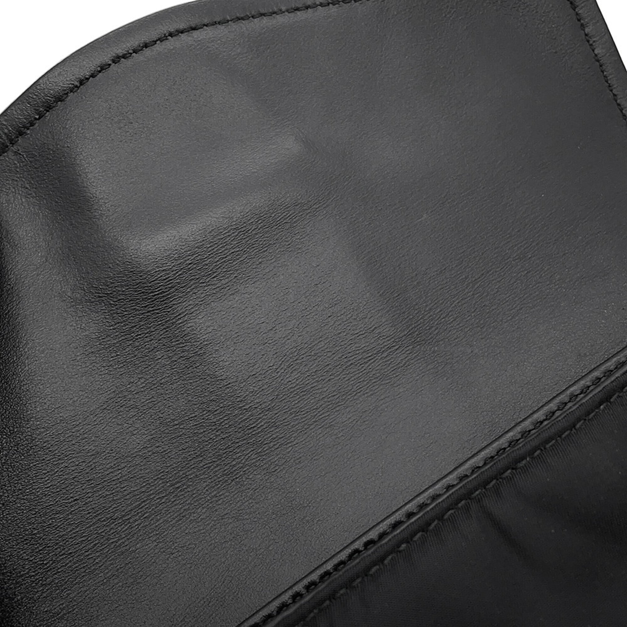 Prada Black Nylon Leather Handbag Shoulder Bag (Pre-Owned)