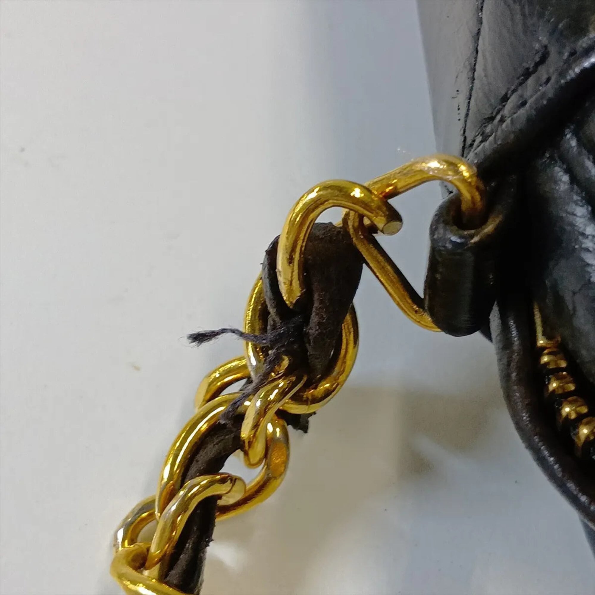 Chanel Black Leather Shoulder Bag Tote Bag (Pre-Owned)
