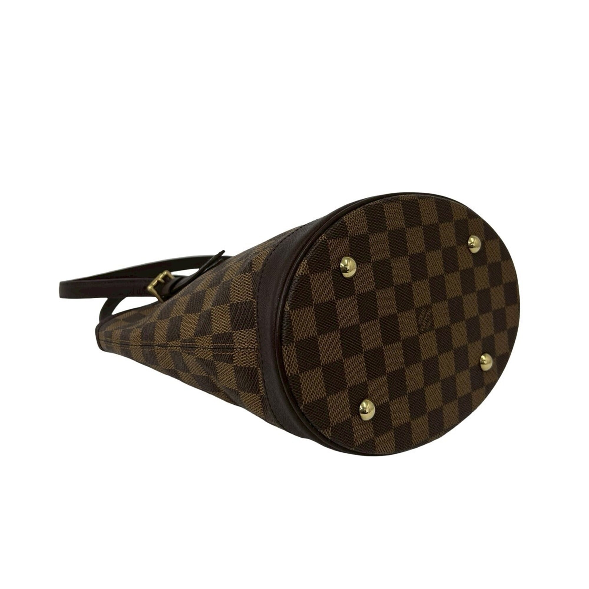 Louis Vuitton Brown Leather Pvc Handbag Tote Bag (Pre-Owned)
