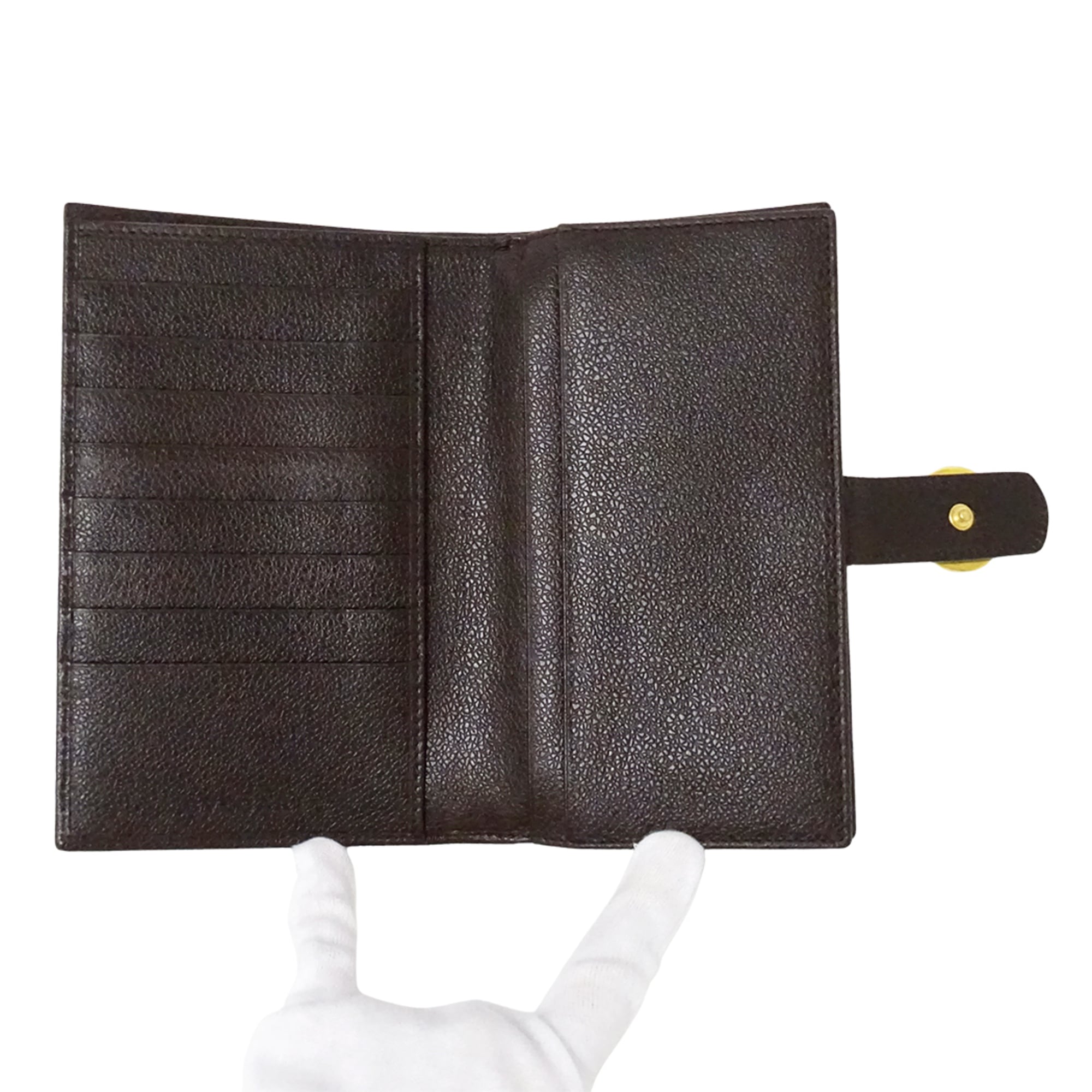 Bvlgari Dark Brown Leather Long Wallet (Bi-Fold) (Pre-Owned)