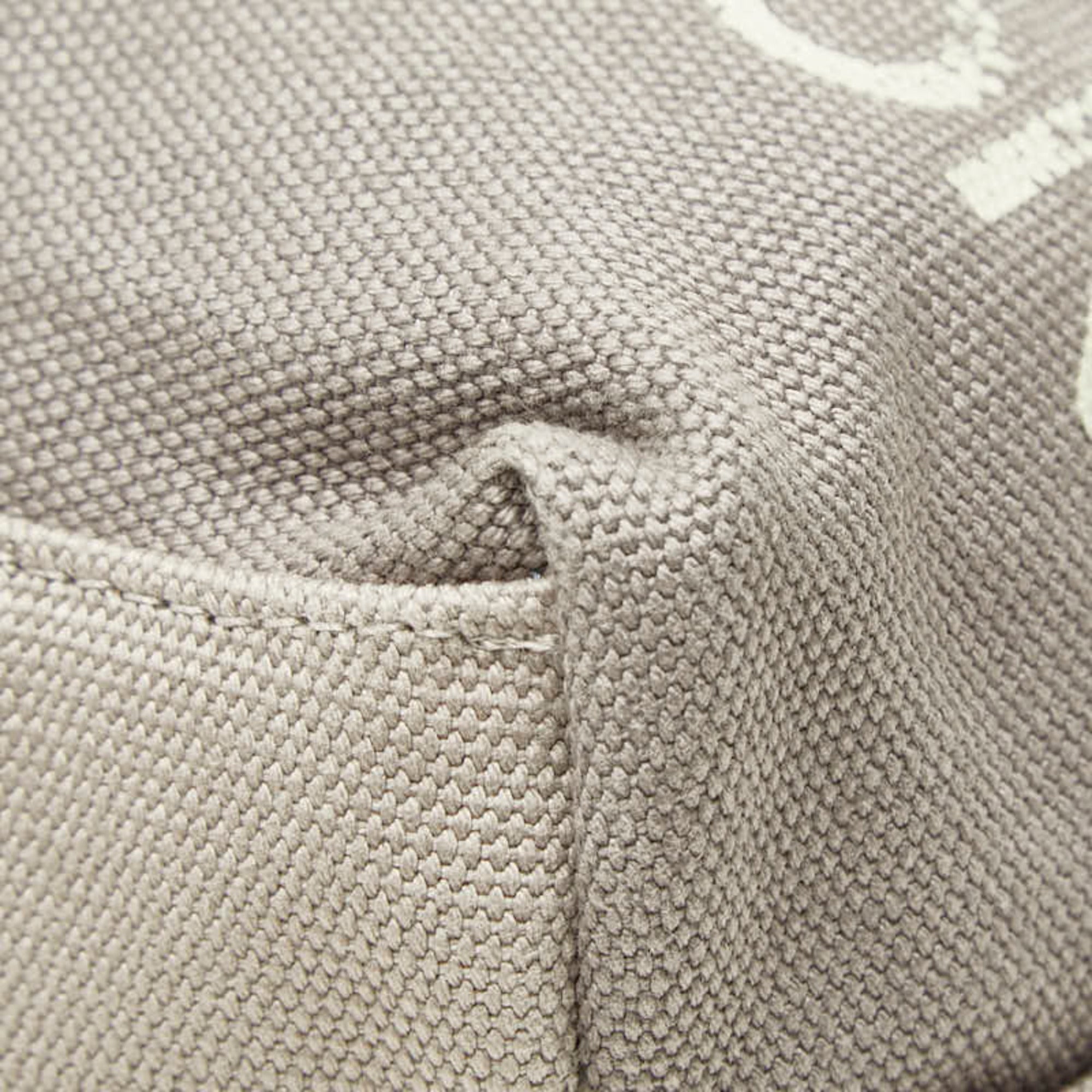 Louis Vuitton Gray Cotton Canvas Shoulder Bag Tote Bag (Pre-Owned)