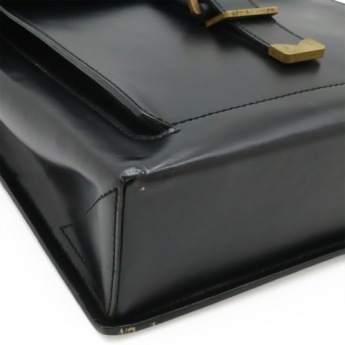 Louis Vuitton Black Leather Shoulder Bag (Pre-Owned)
