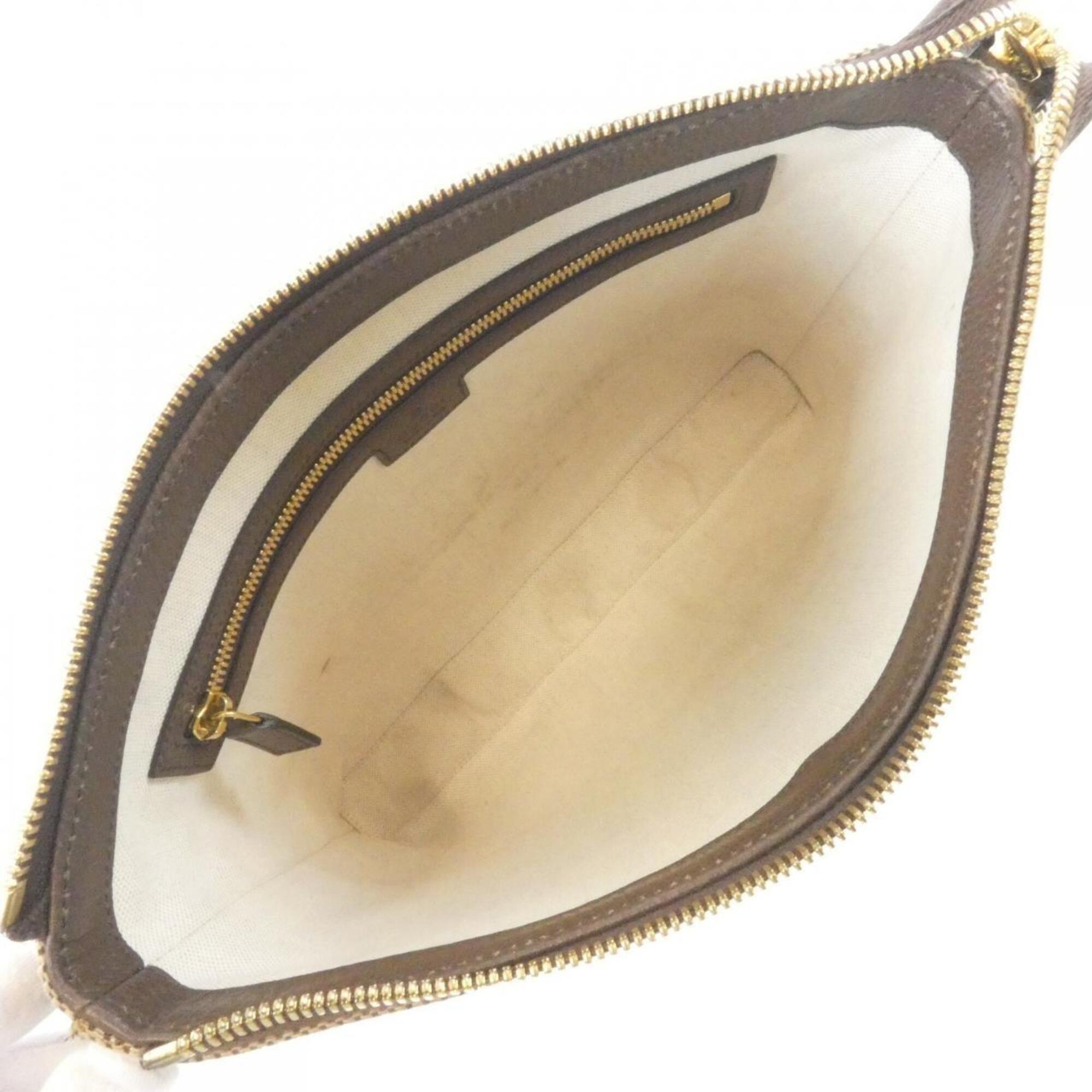 Gucci Brown Camel Gg Canvas Shoulder Bag (Pre-Owned)
