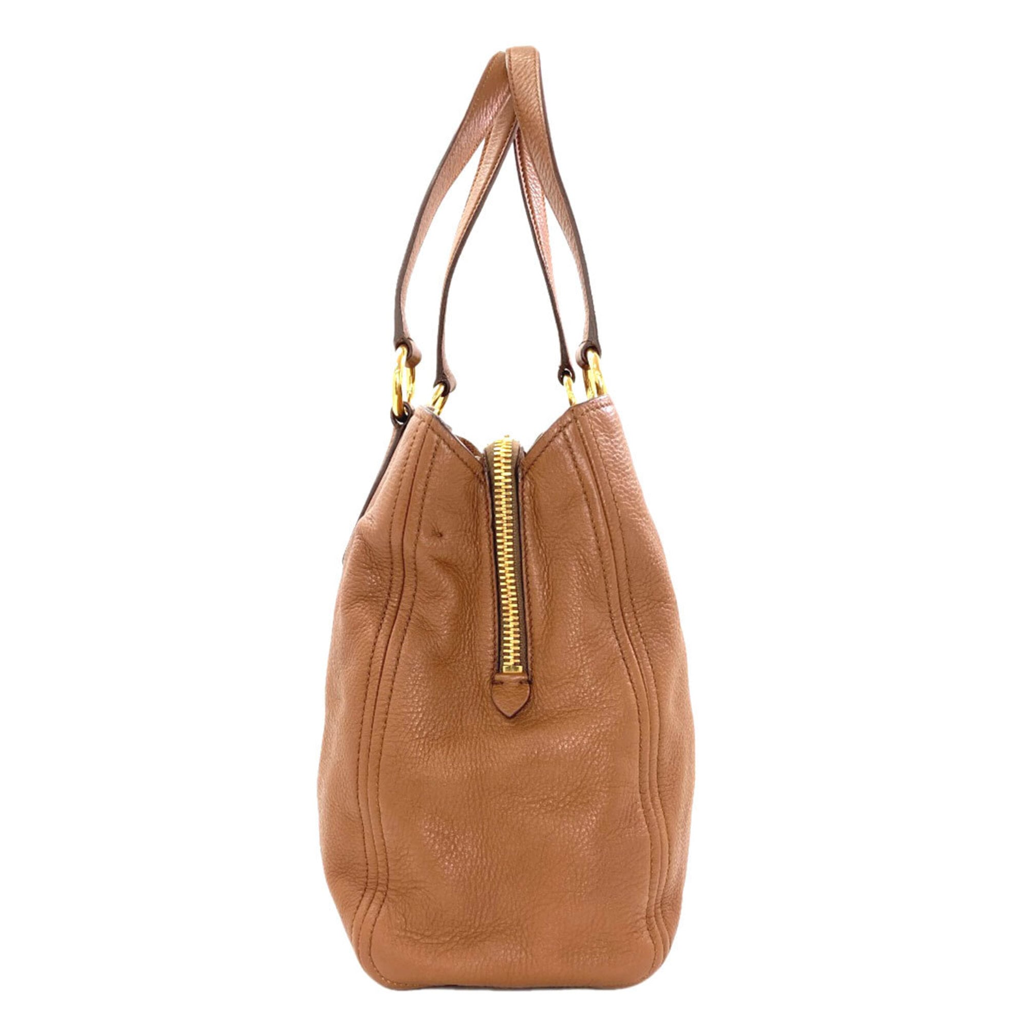 Miu Miu Brown Leather Tote Bag (Pre-Owned)