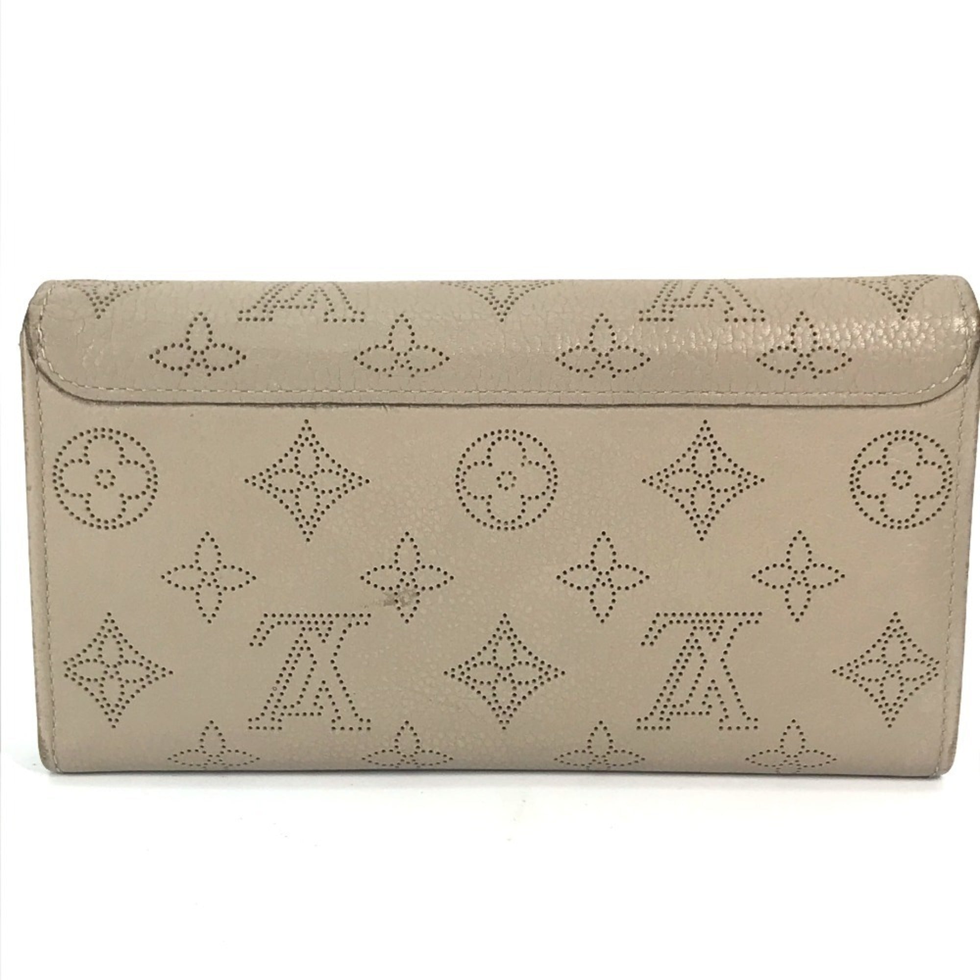 Louis Vuitton Beige Galle Iris Leather Long Wallet (Bi-Fold) (Pre-Owned)
