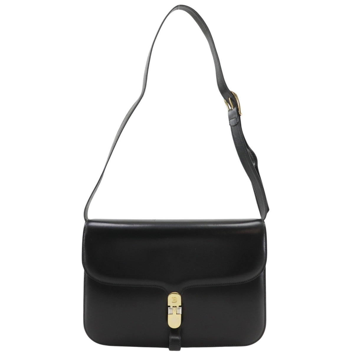 Bally Black Leather Shoulder Bag (Pre-Owned)