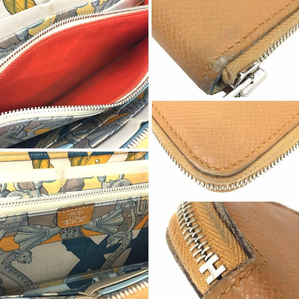 Hermes Brown Leather Long Wallet (Bi-Fold) (Pre-Owned)
