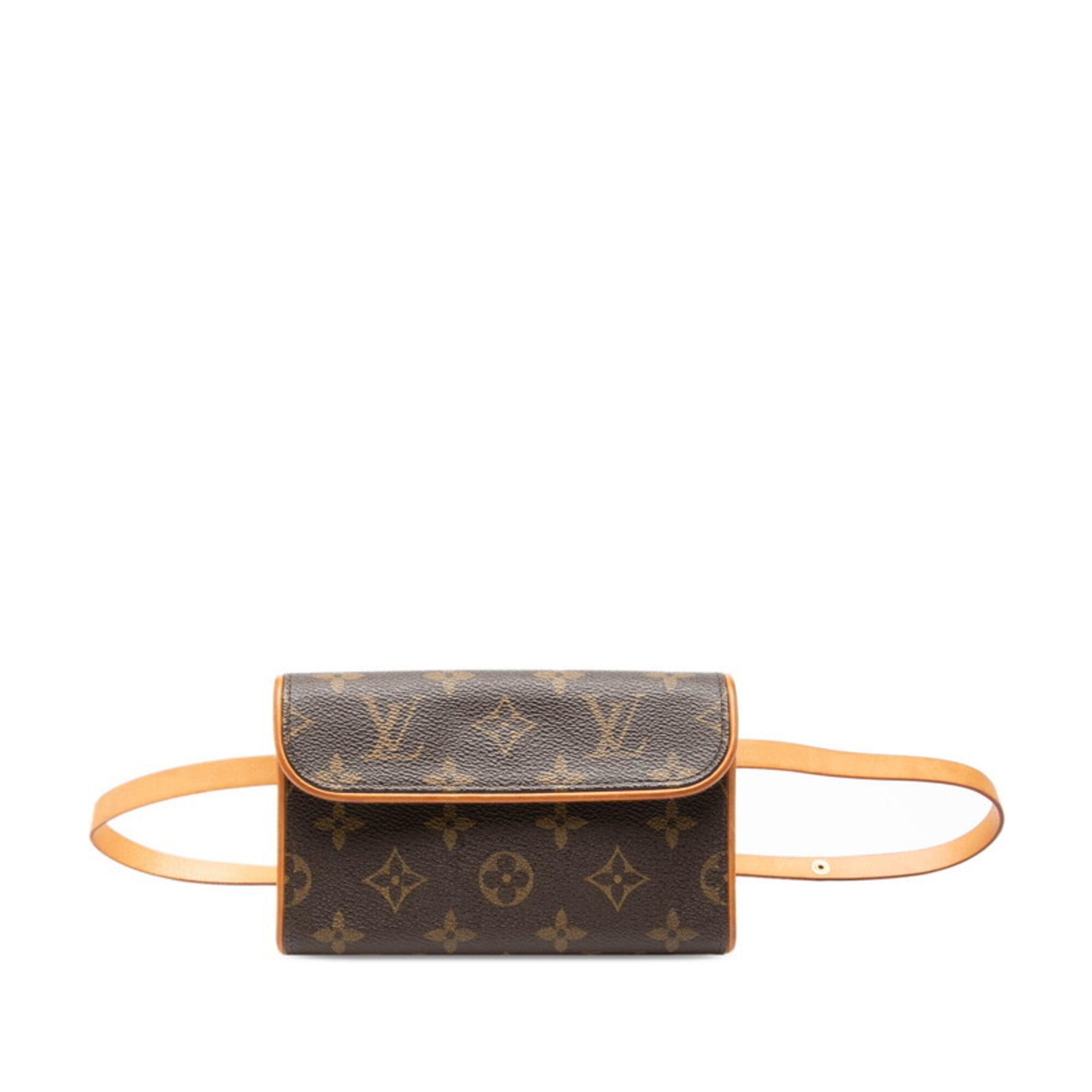 Louis Vuitton Brown Pvc Leather Pochette Sling Bag (Pre-Owned)