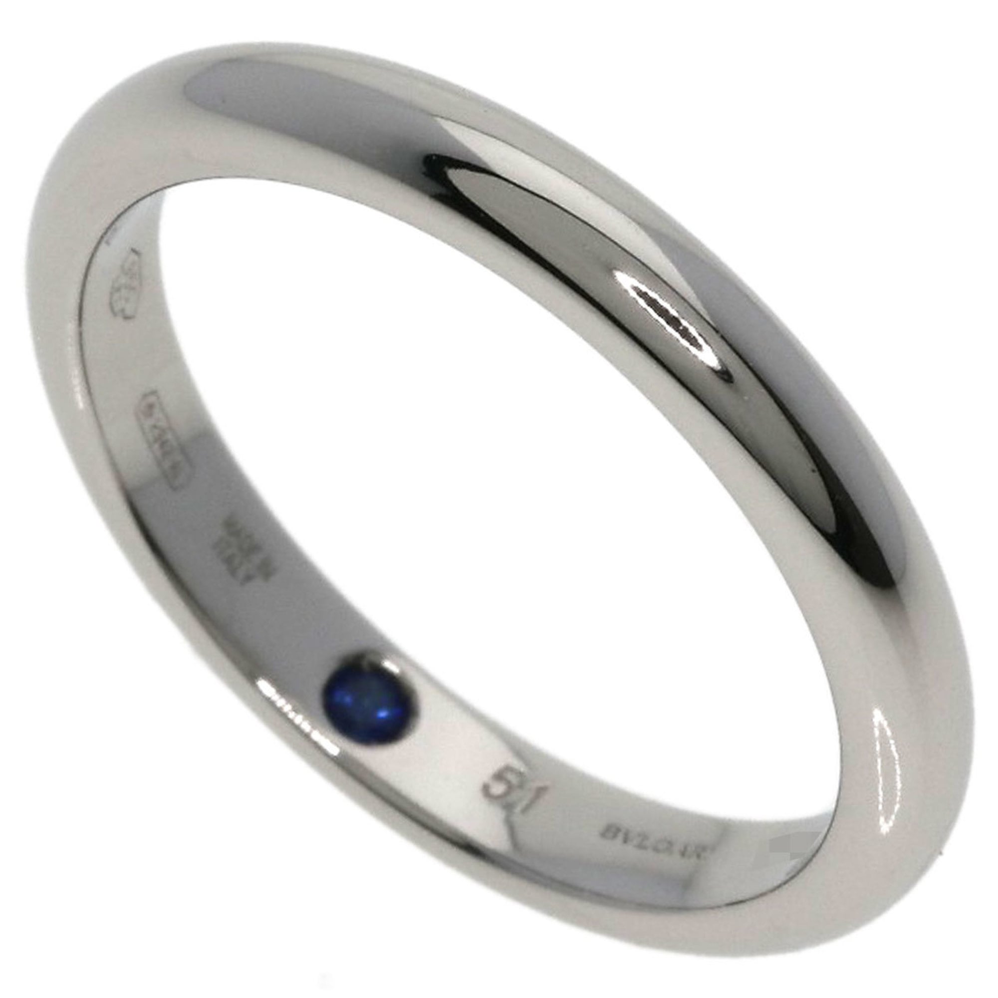 Bvlgari Silver Platinum 950 Band Ring (Pre-Owned)