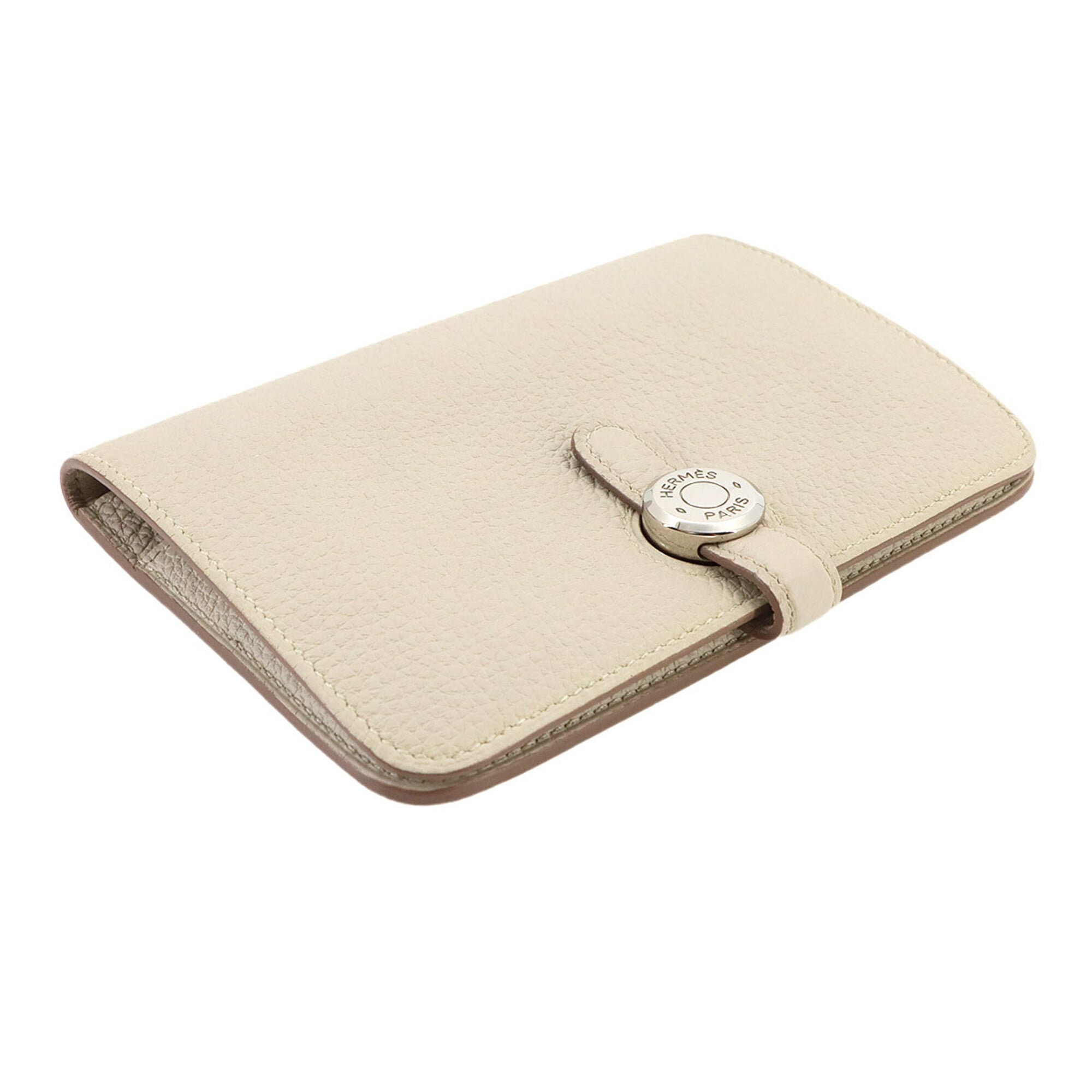 Hermes White Togo Leather Wallet (Bi-Fold) (Pre-Owned)