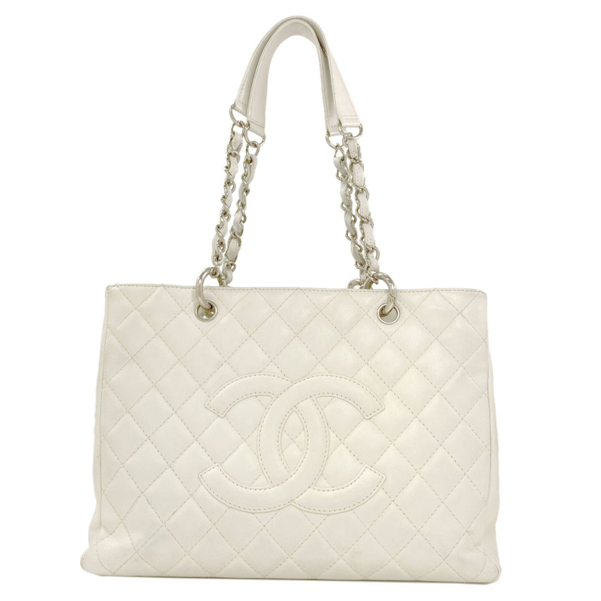 Chanel Matelasse White Tote Bag (Pre-Owned)