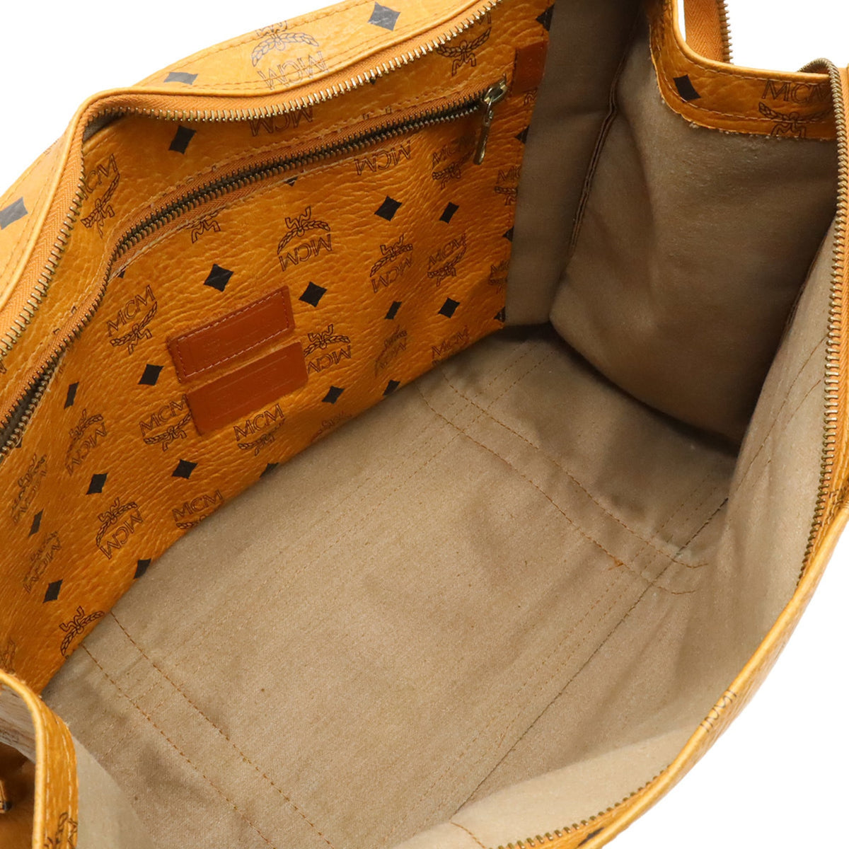 Mcm Brown Coated Canvas Shoulder Bag Tote Bag (Pre-Owned)