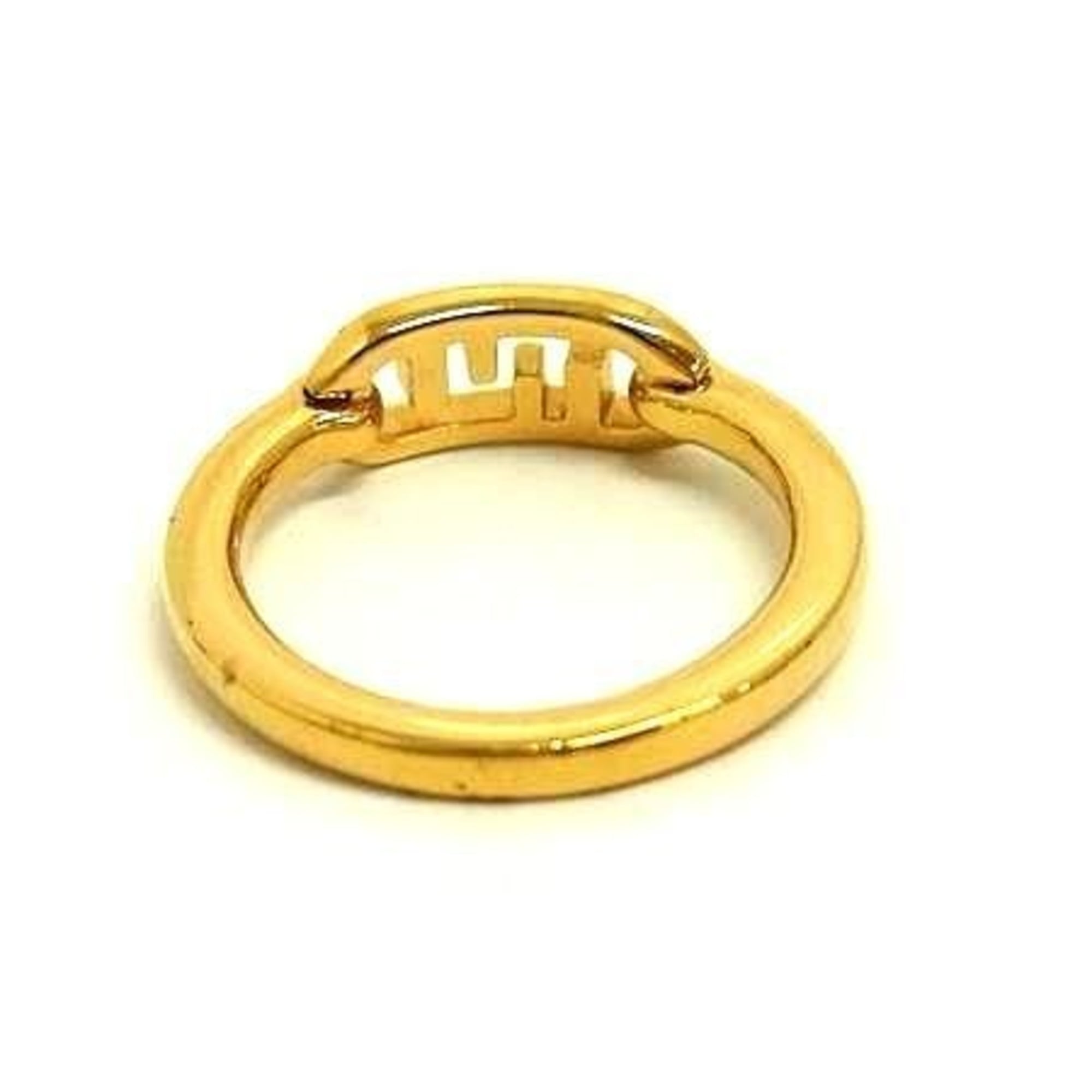 Fendi Gold Metal Band Ring (Pre-Owned)