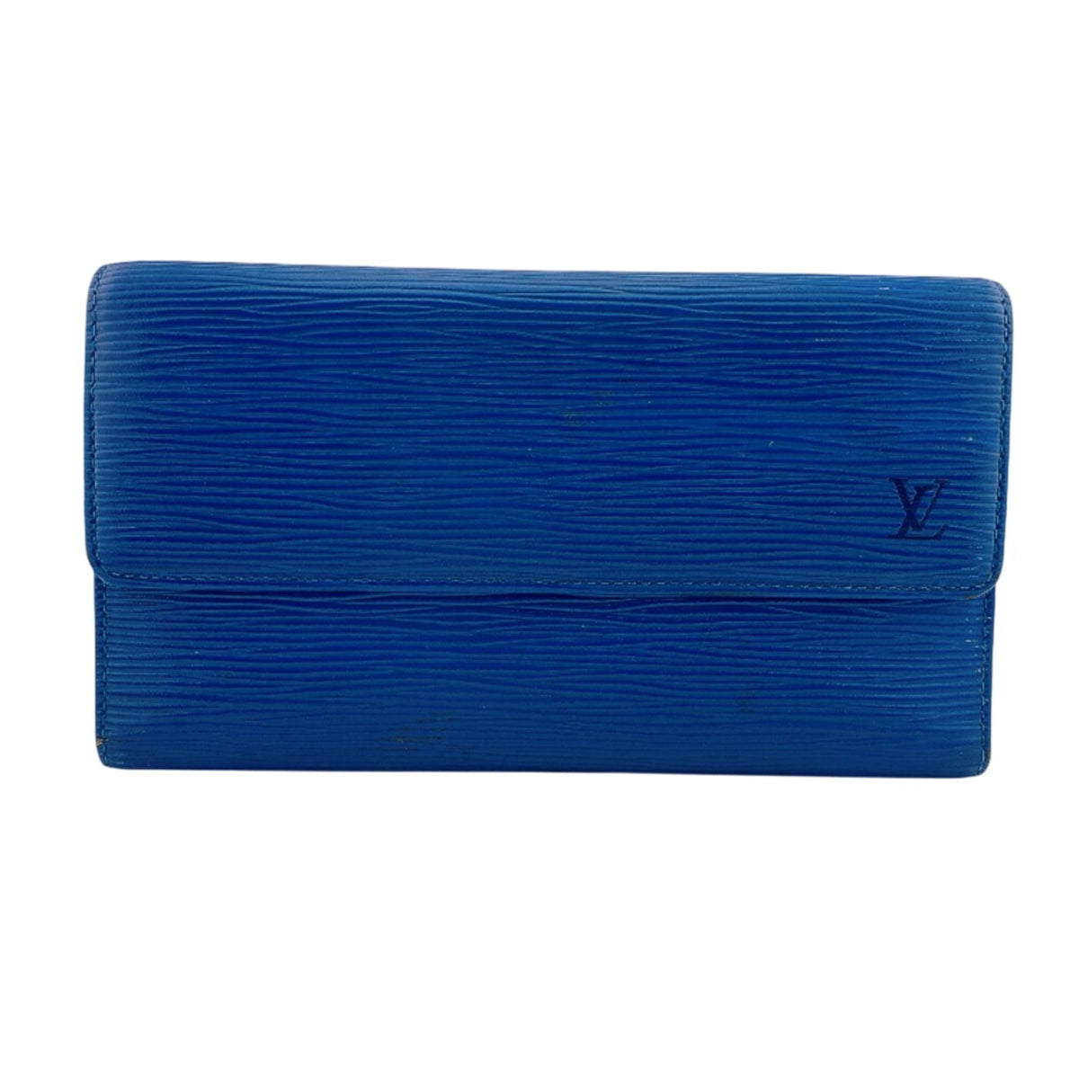 Louis Vuitton Epi Blue Epi Leather Long Wallet (Bi-Fold) (Pre-Owned)