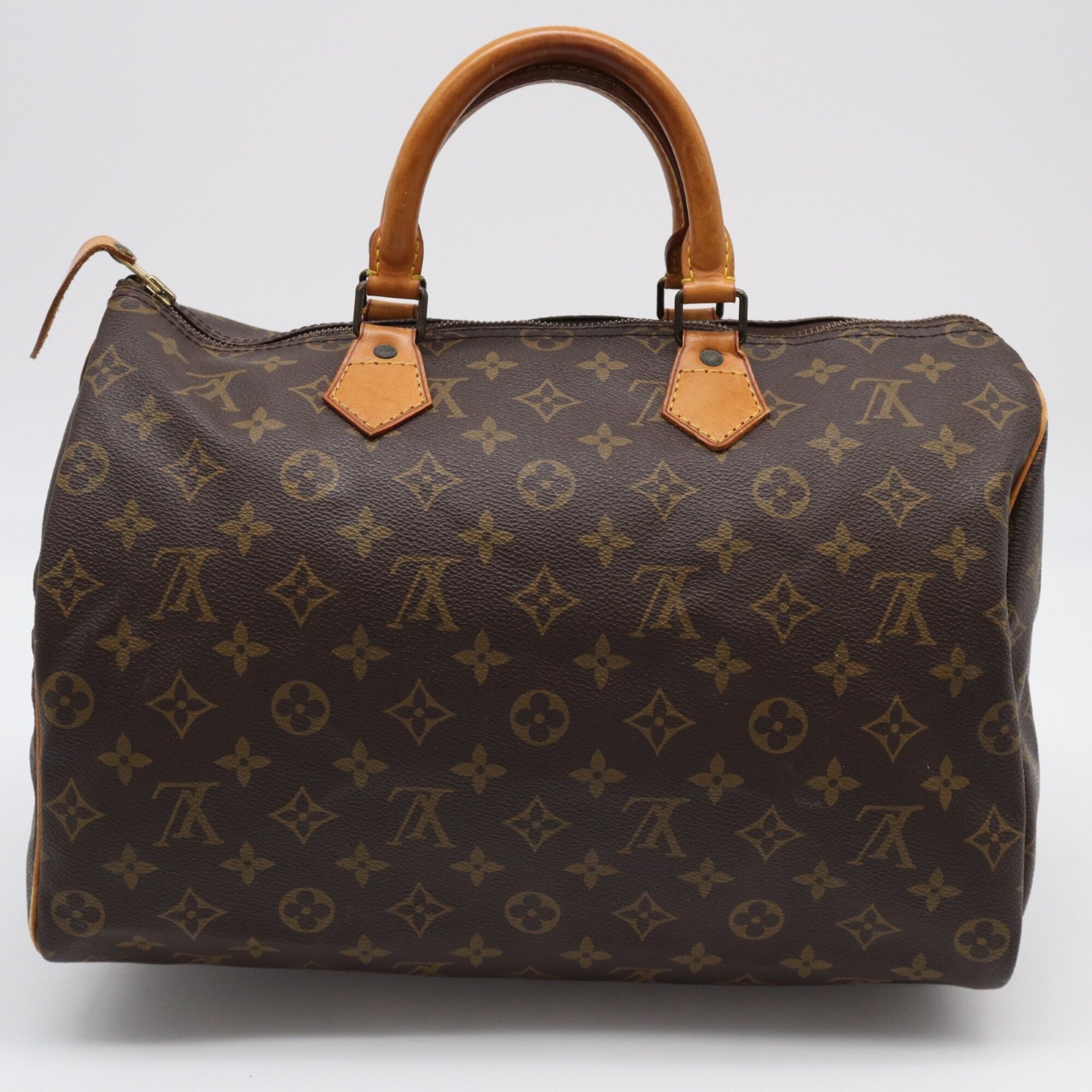 Louis Vuitton Monogram Brown Coated Canvas Leather Handbag (Pre-Owned)