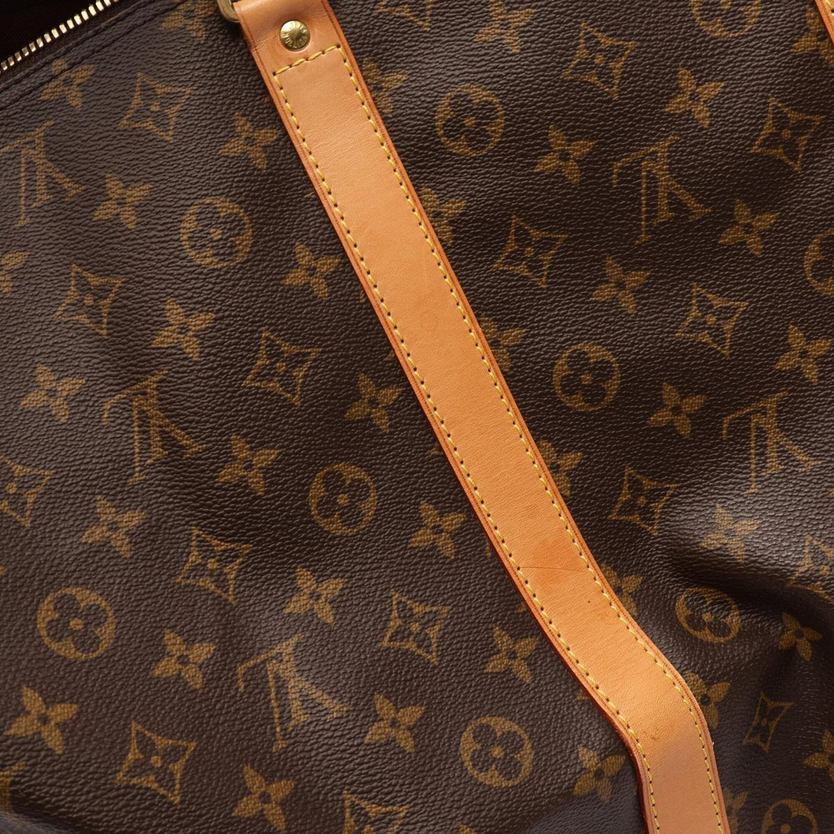 Louis Vuitton Brown Coated Canvas Leather Boston Bag Handbag (Pre-Owned)