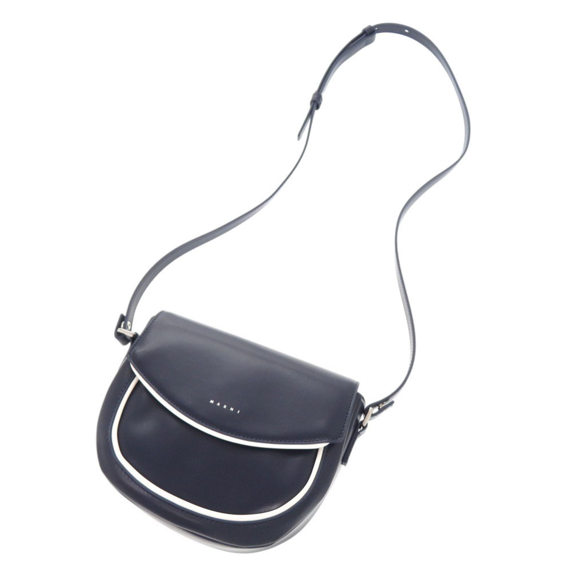 Marni Navy Polyester Shoulder Bag (Pre-Owned)