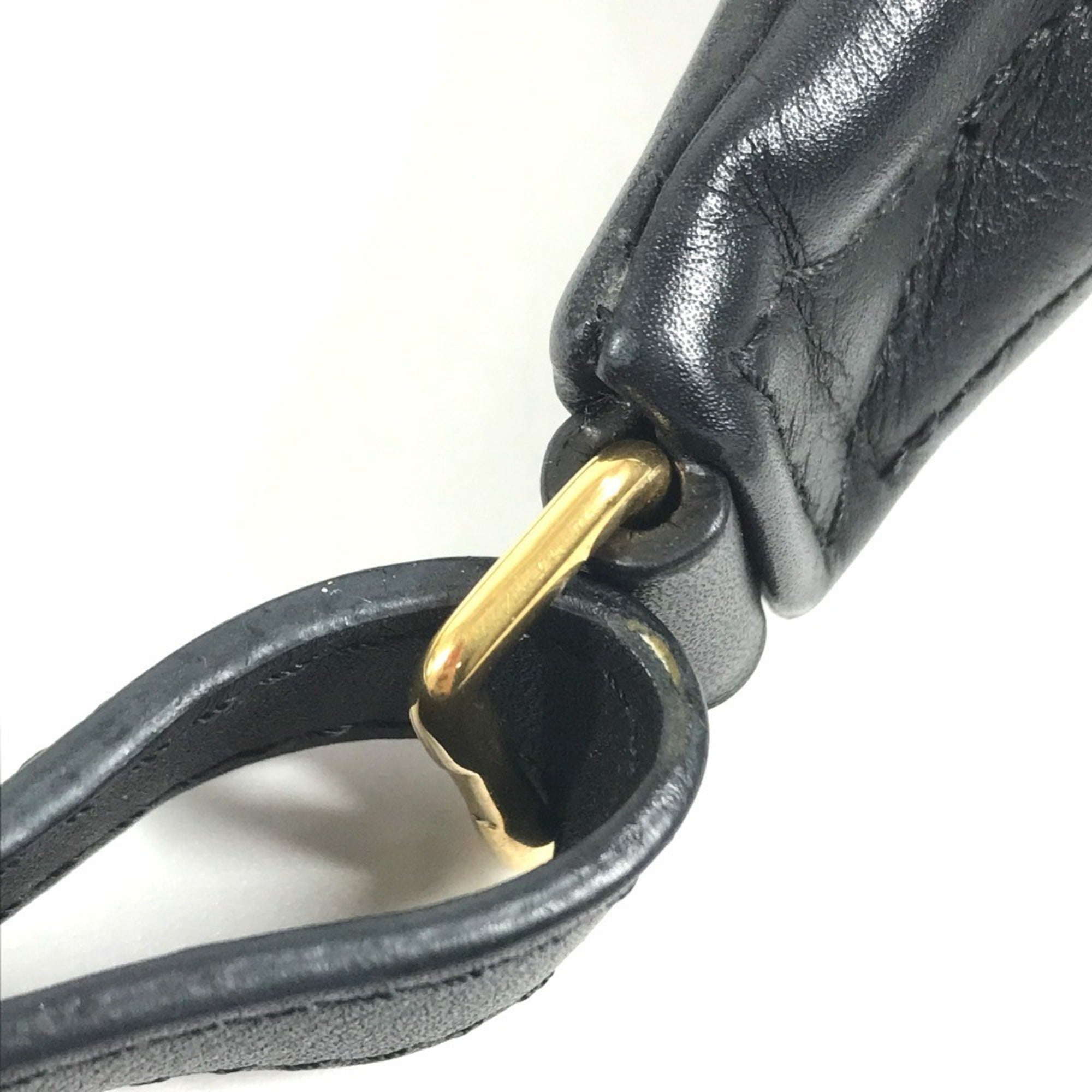 Louis Vuitton Black Leather Fanny Pack Sling Bag (Pre-Owned)