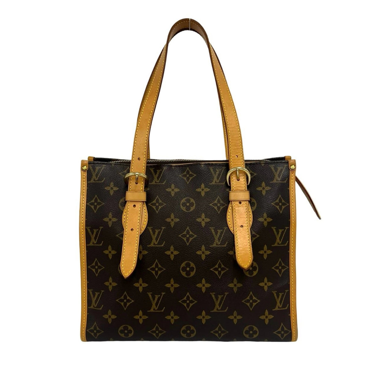 Louis Vuitton Brown Leather Pvc Shoulder Bag Tote Bag (Pre-Owned)