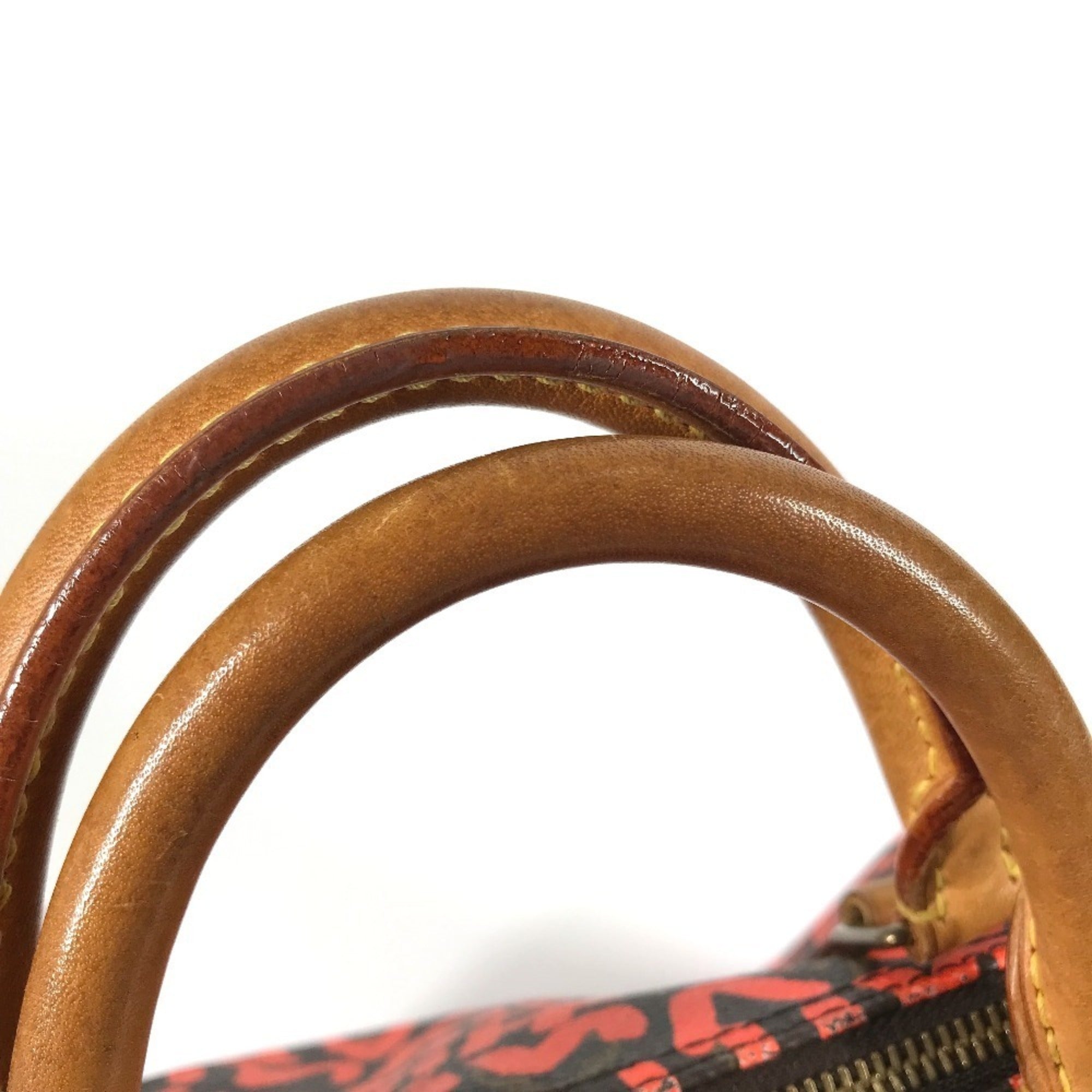 Louis Vuitton Monogram Graffiti Lv Orange Orange Monogram Graffiti Boston Bag Handbag (Pre-Owned)
