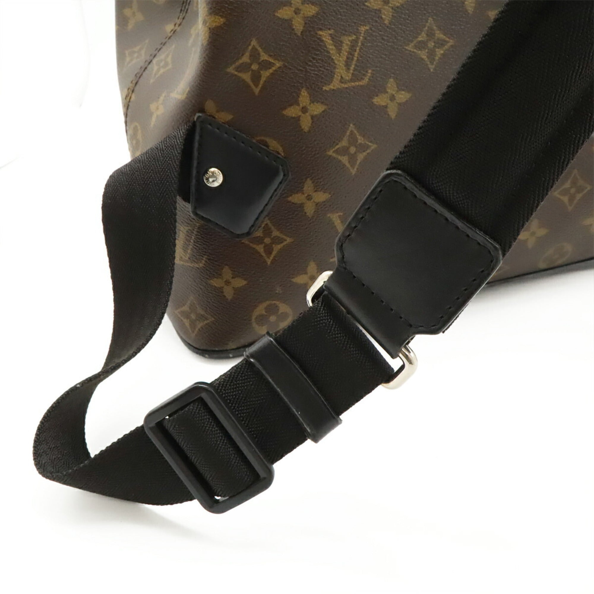Louis Vuitton Brown Monogram Canvas Leather Backpack Shoulder Bag (Pre-Owned)