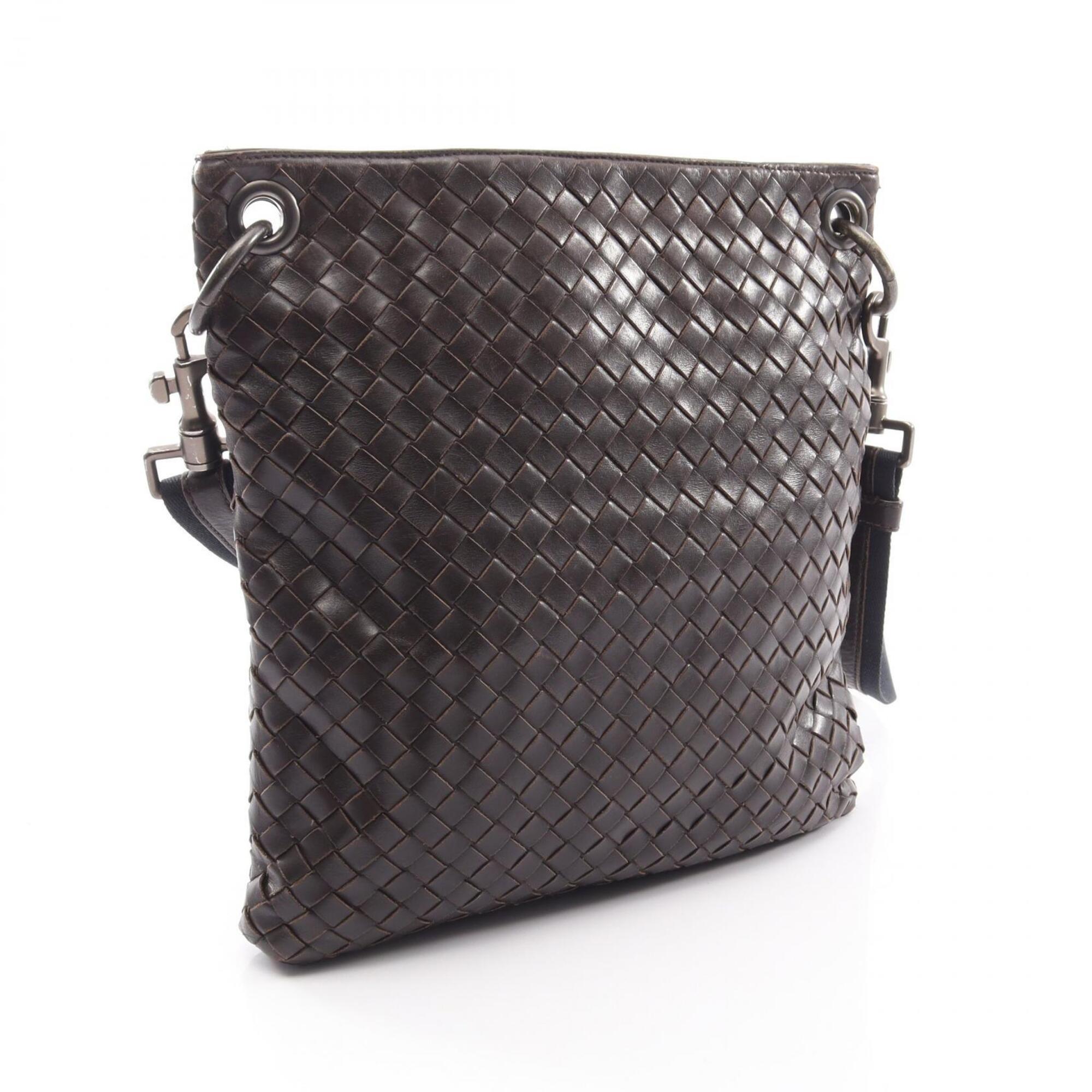 Bottega Veneta Brown Leather Handbag Shoulder Bag (Pre-Owned)
