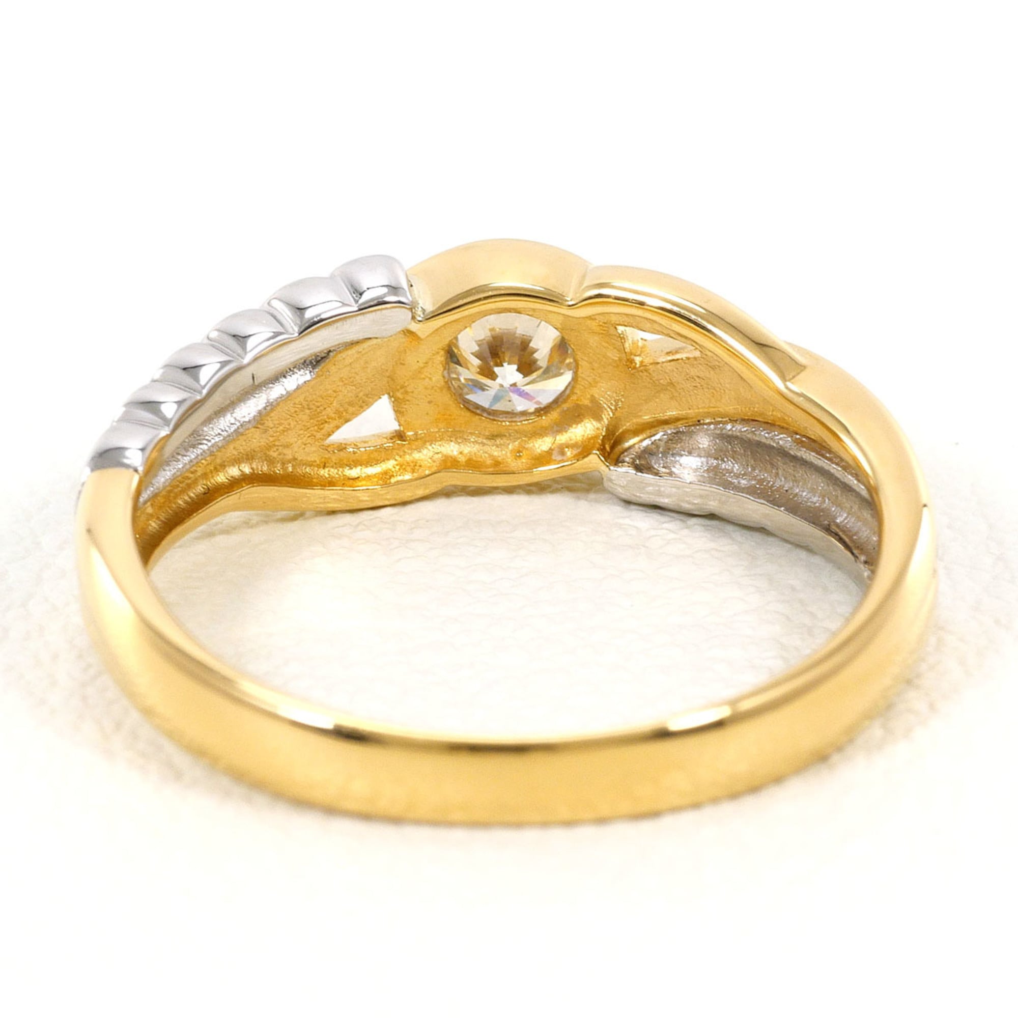 Unbranded Platinum Yellow Gold Yellow Gold (18K) Platinum Band Ring (Pre-Owned)