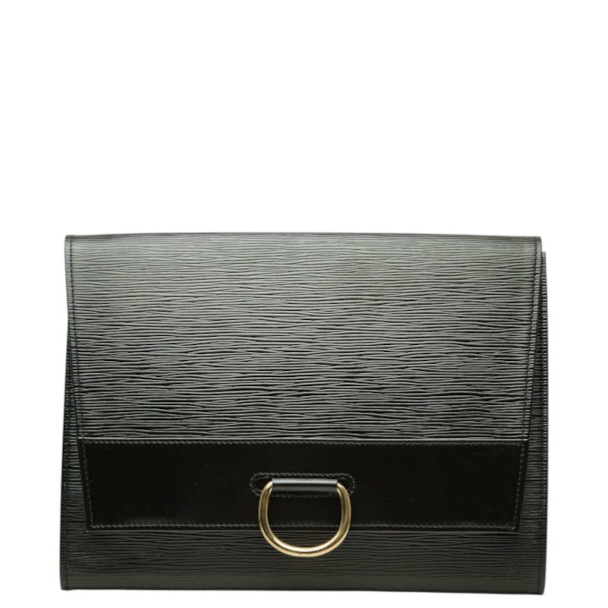 Louis Vuitton Black Noir Leather Clutch Bag (Pre-Owned)