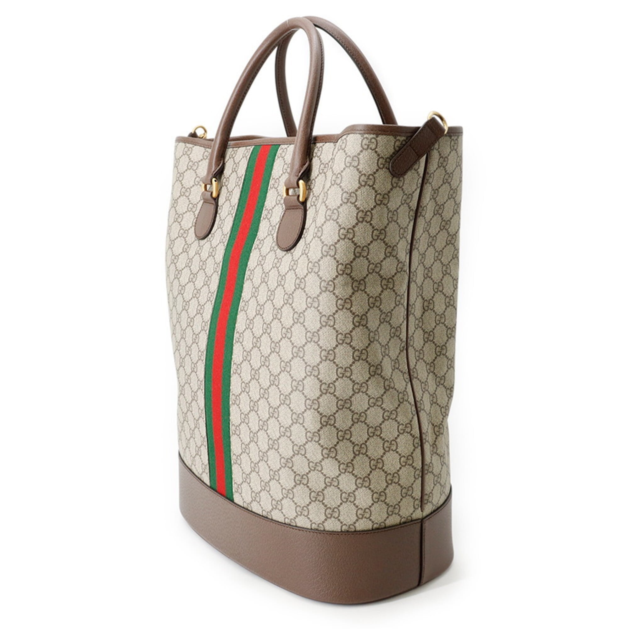 Gucci Beige Gg Supreme Leather Handbag (Pre-Owned)