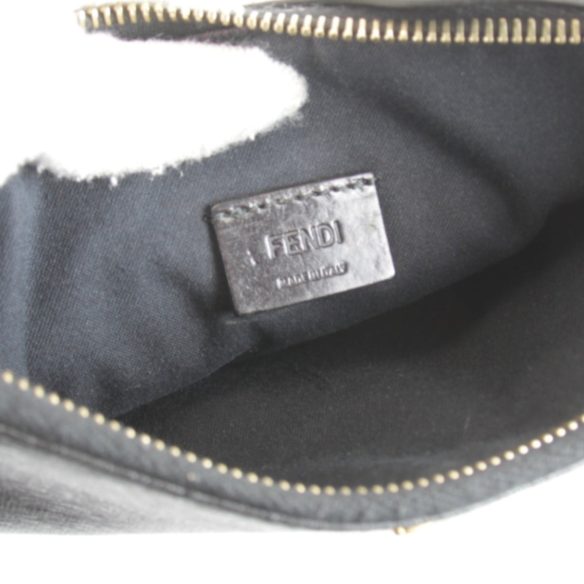 Fendi Black Leather Pouch Shoulder Bag (Pre-Owned)