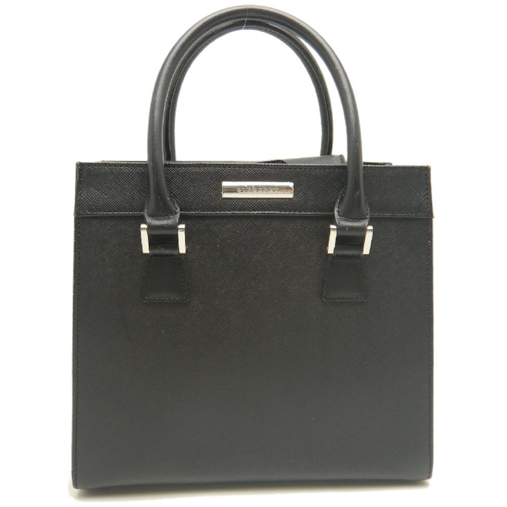 Burberry Black Leather Handbag (Pre-Owned)