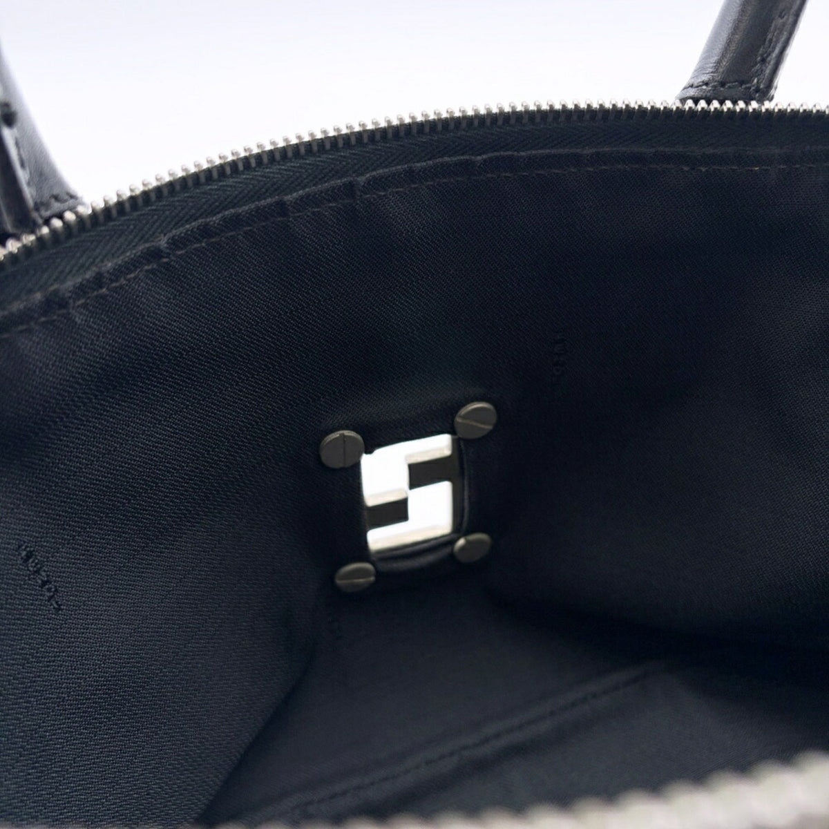 Fendi Black Nylon Leather Tote Bag (Pre-Owned)