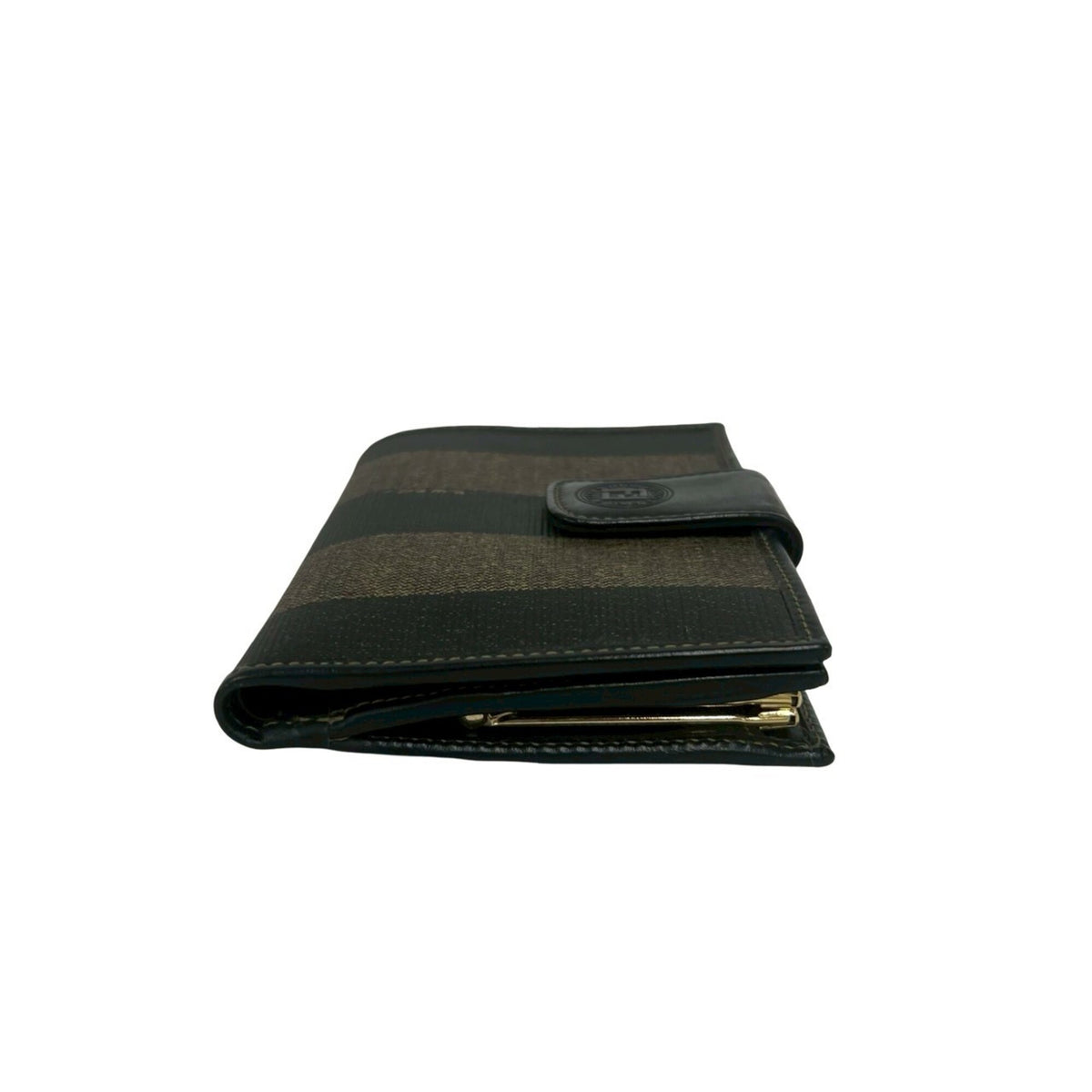 Fendi Brown Khaki Pvc Leather Wallet (Bi-Fold) (Pre-Owned)