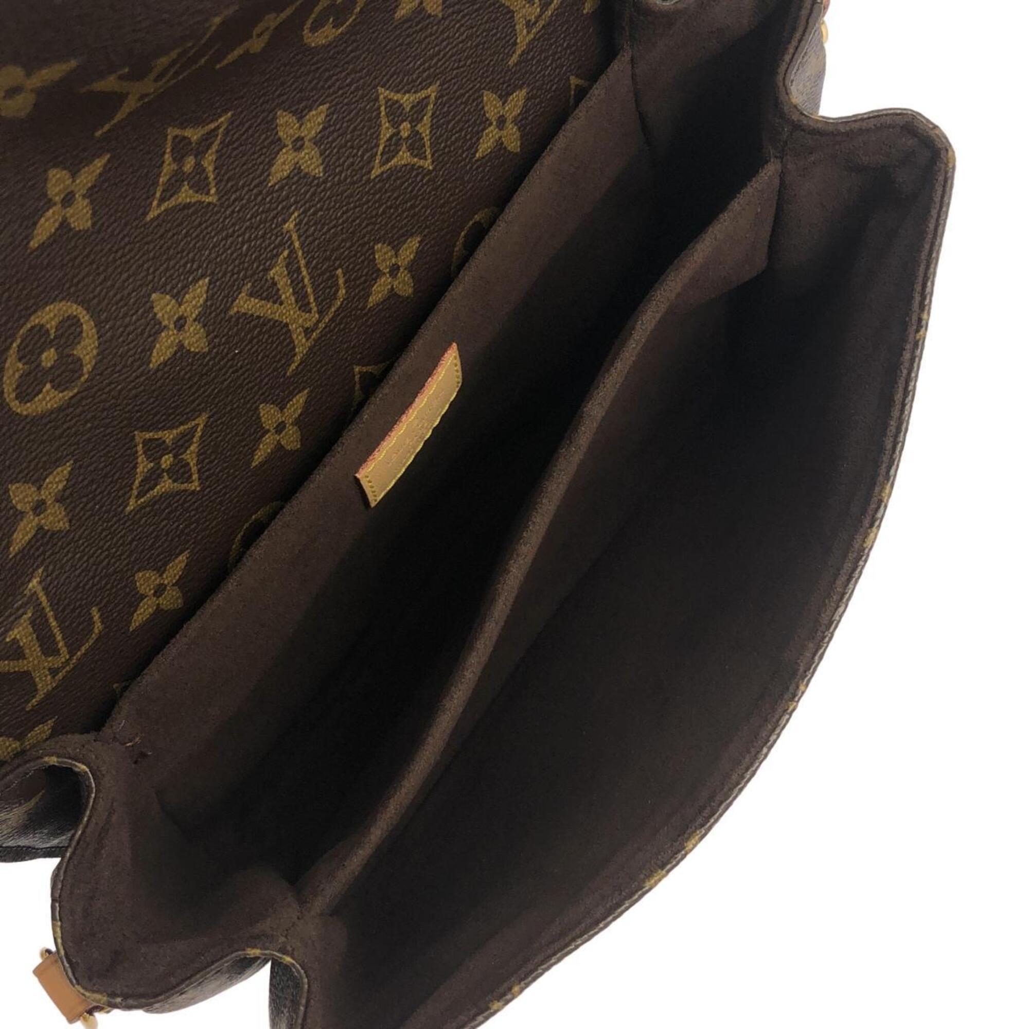 Louis Vuitton Marron Coated Canvas Handbag Pochette (Pre-Owned)