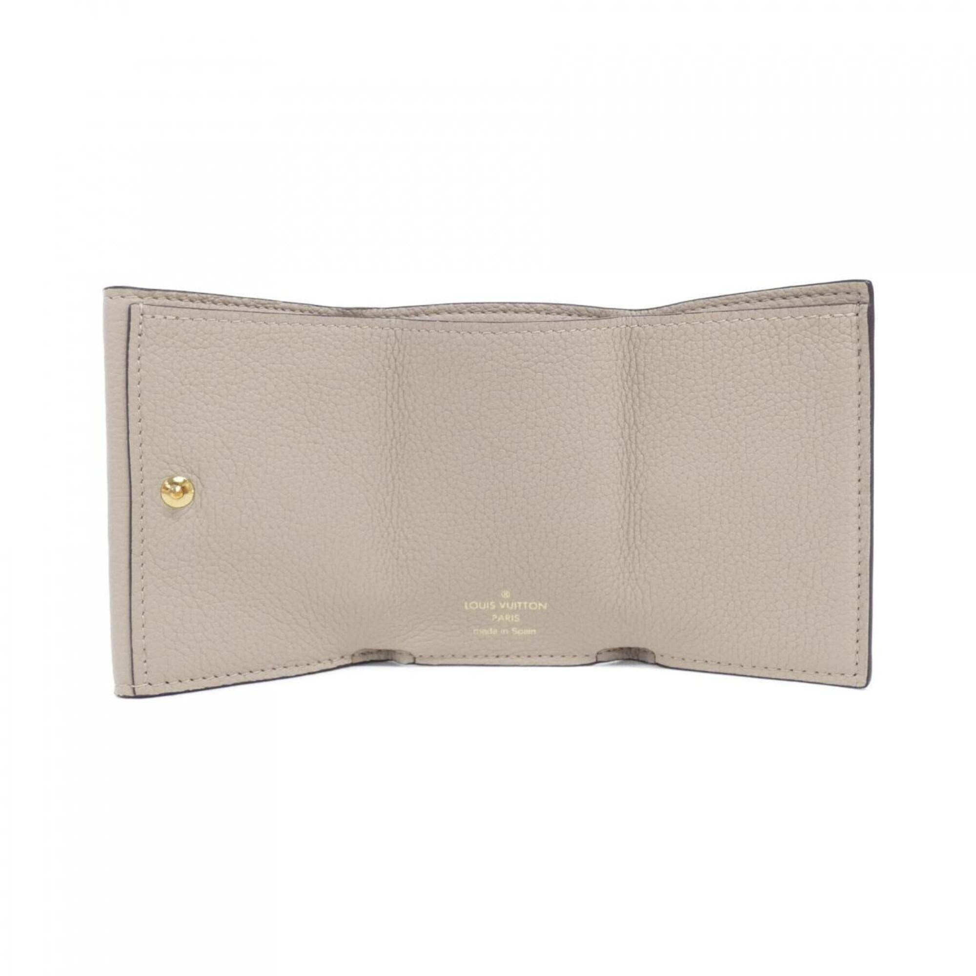 Louis Vuitton Grayish Leather Wallet (Tri-Fold) (Pre-Owned)