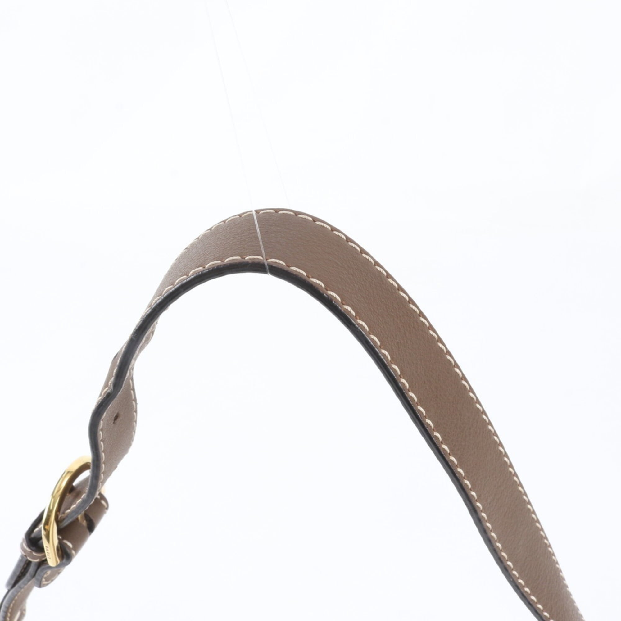 Loewe Beige Brown Leather Canvas Handbag Shoulder Bag Tote Bag (Pre-Owned)